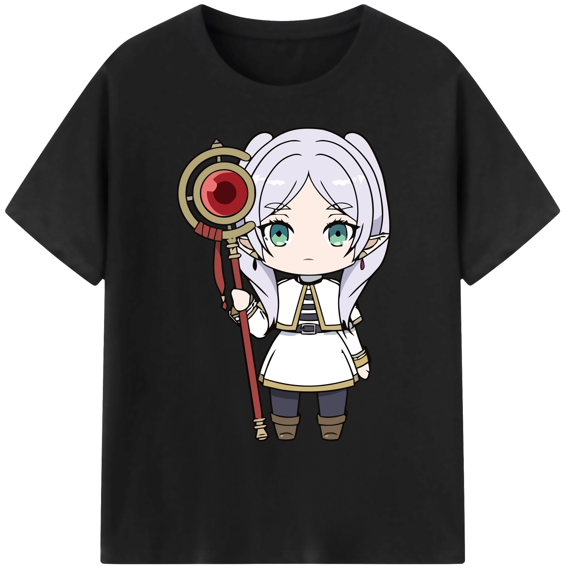 （画像用） 葬送のフリーレン Frieren 綿100％ メンズ半袖Tシャツ｜肌触りやわらか＆通気性