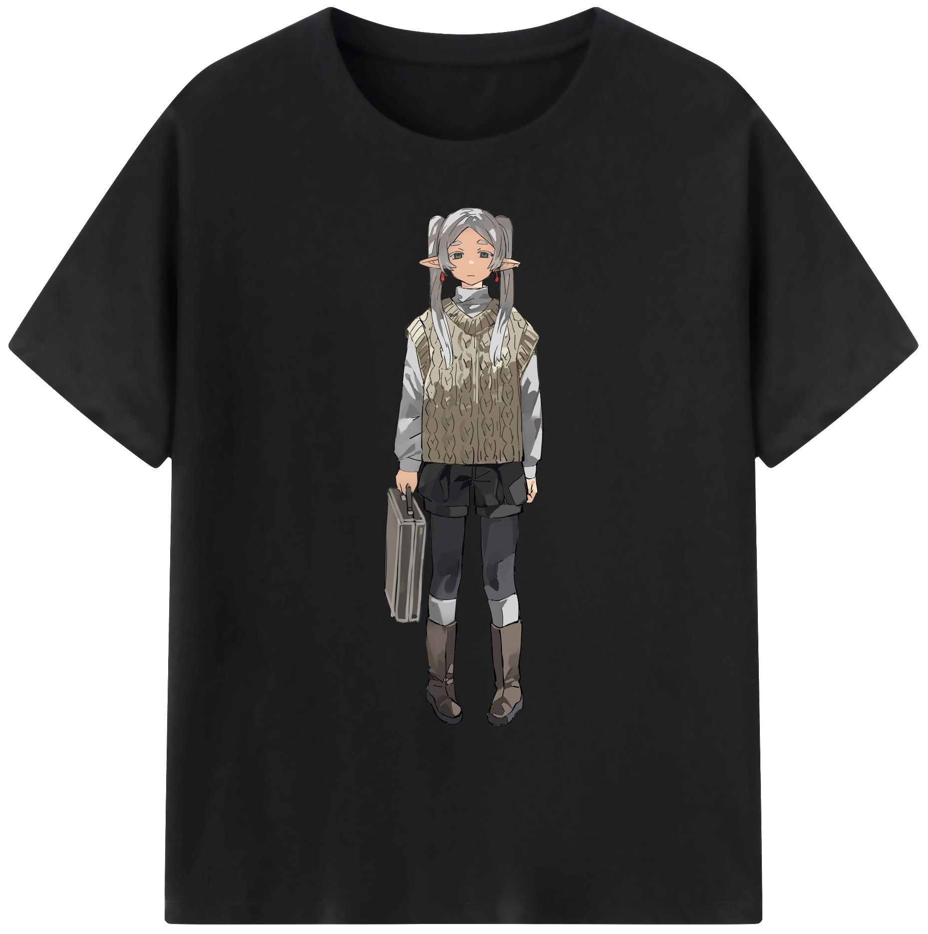（画像用） 葬送のフリーレン Frieren 綿100％ メンズ半袖Tシャツ｜肌触りやわらか＆通気性