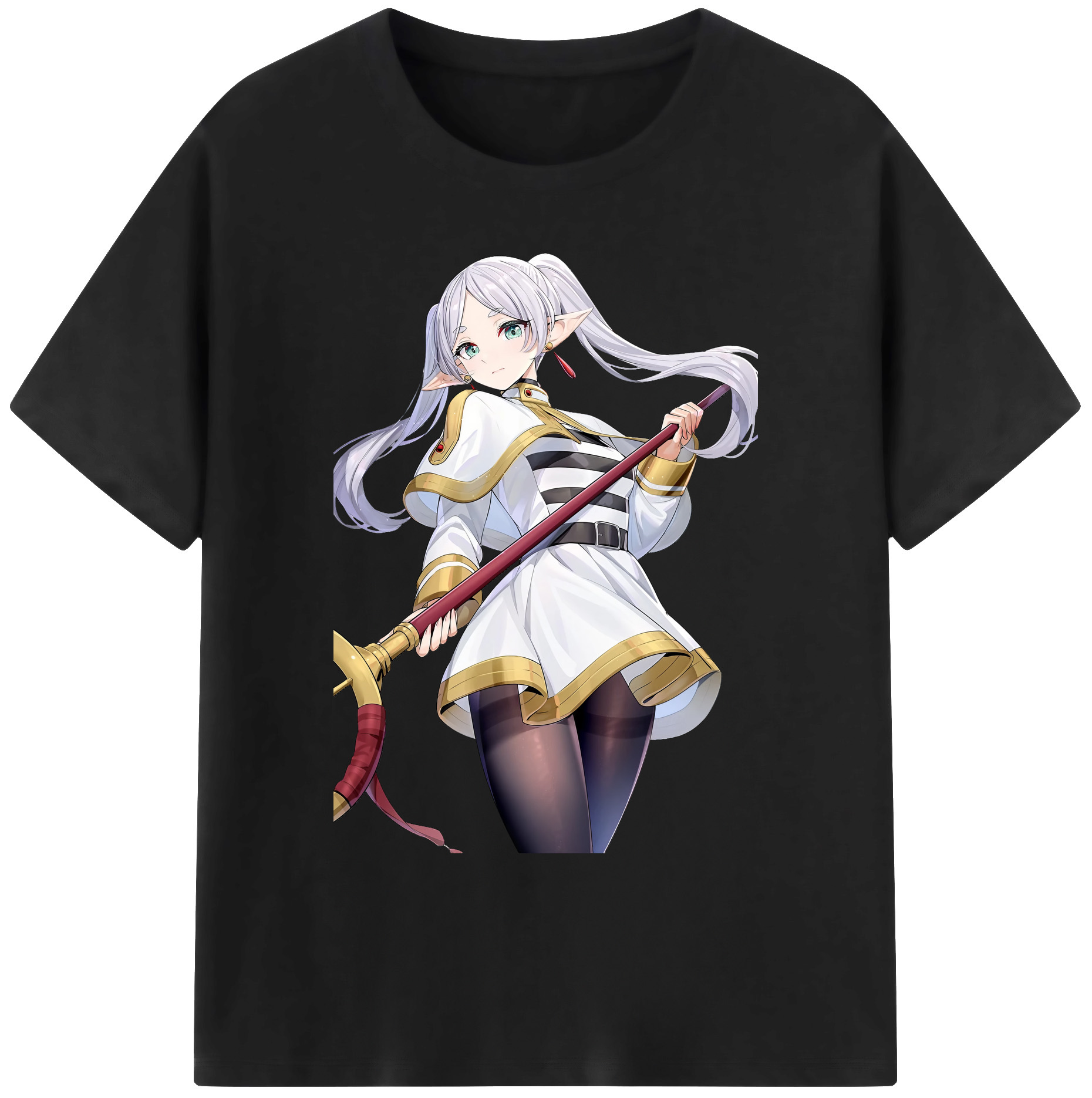 （画像用） 葬送のフリーレン Frieren 綿100％ メンズ半袖Tシャツ｜肌触りやわらか＆通気性
