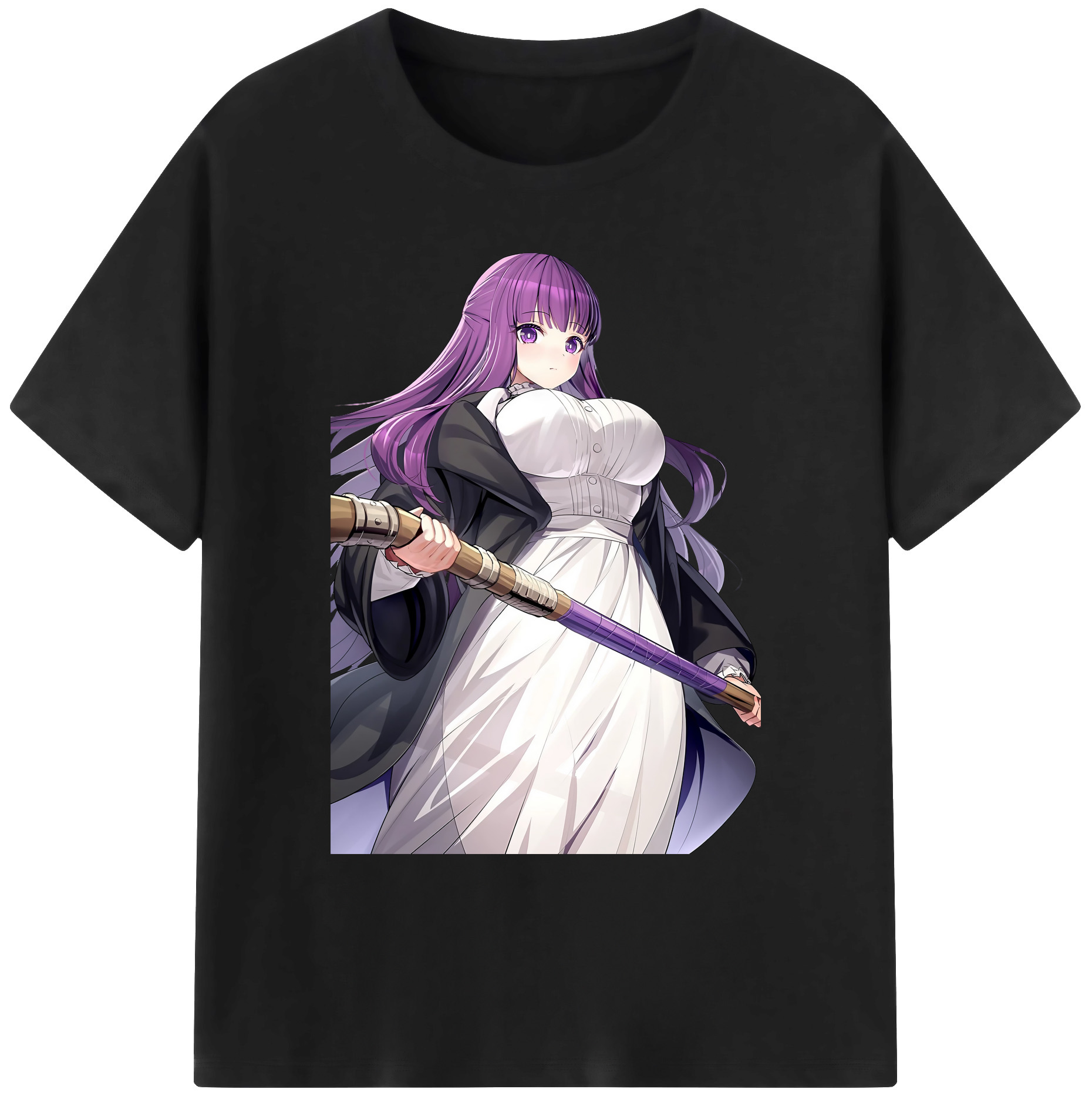 （画像用） 葬送のフリーレン Frieren 綿100％ メンズ半袖Tシャツ｜肌触りやわらか＆通気性
