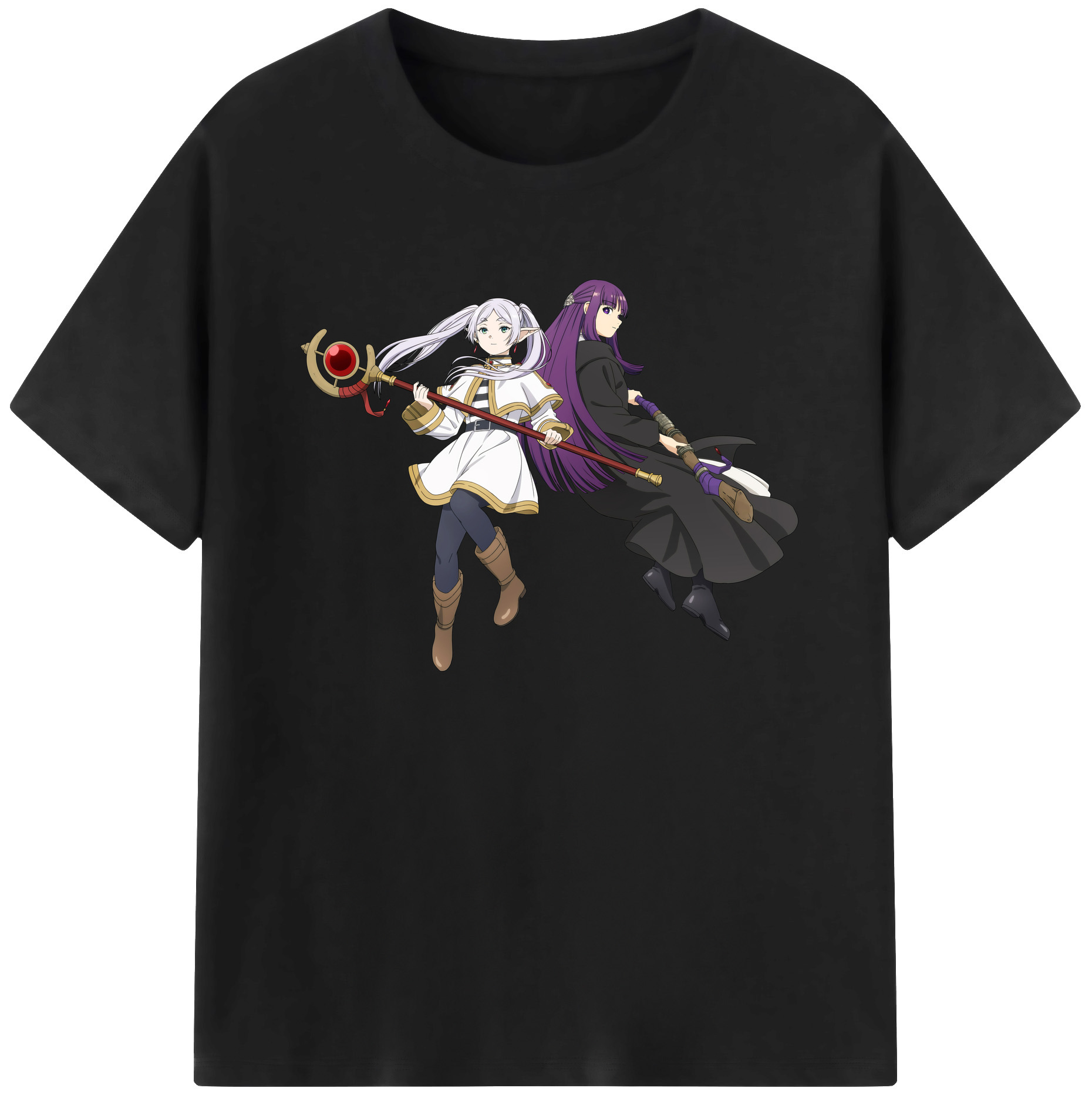 （画像用） 葬送のフリーレン Frieren 綿100％ メンズ半袖Tシャツ｜肌触りやわらか＆通気性