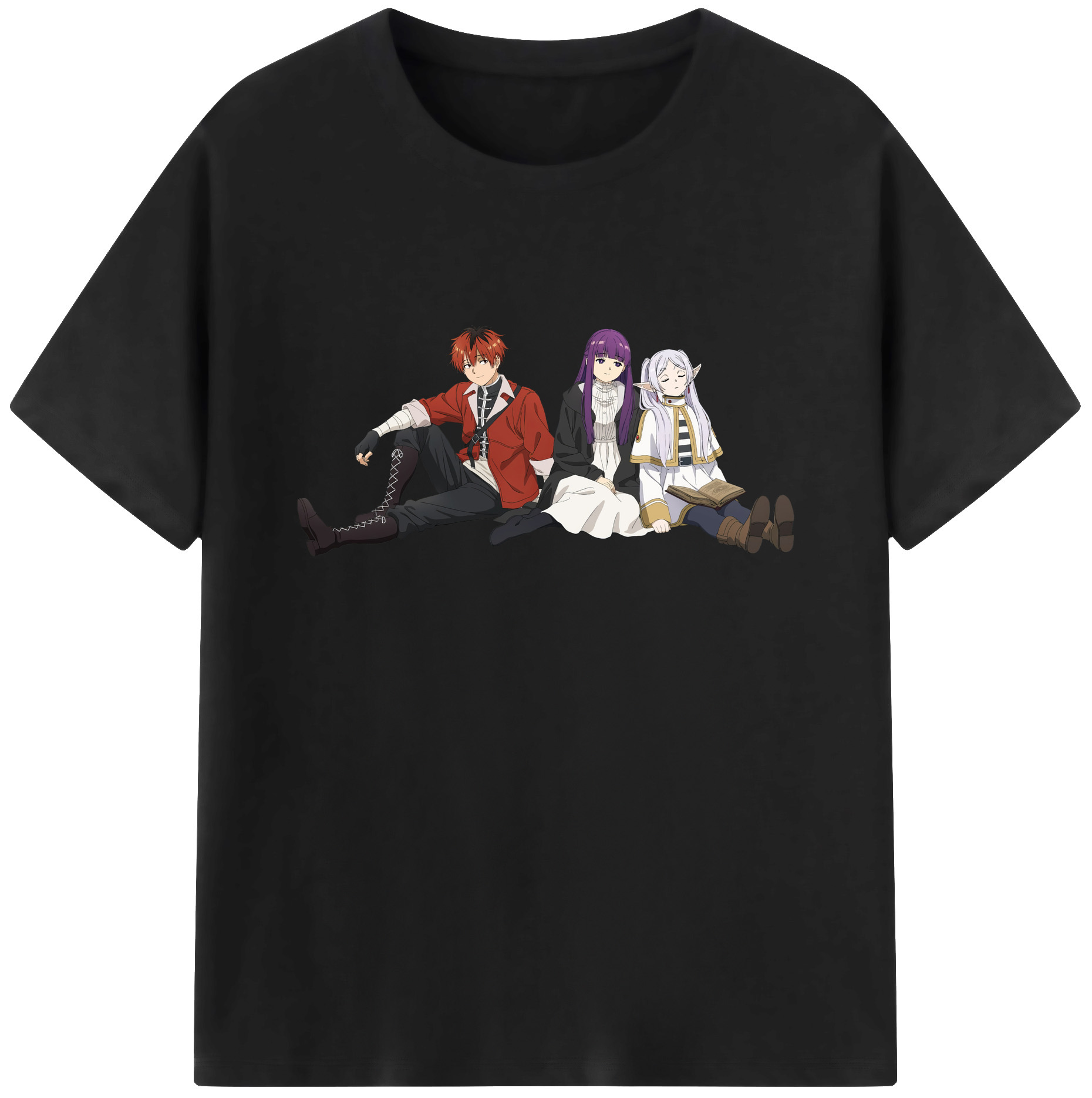 （画像用） 葬送のフリーレン Frieren 綿100％ メンズ半袖Tシャツ｜肌触りやわらか＆通気性