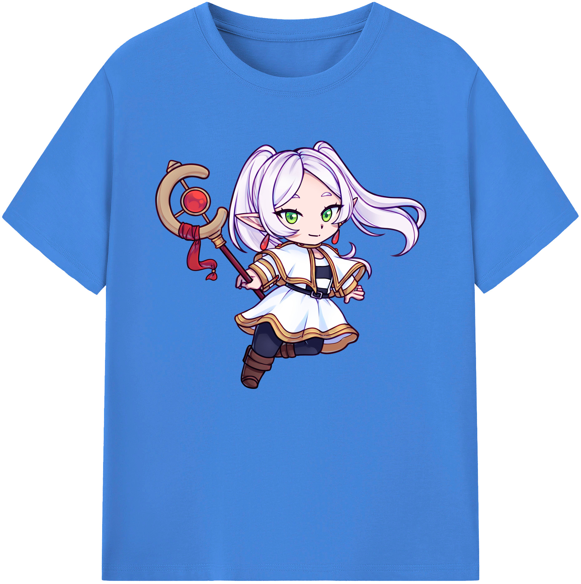 （画像用） 葬送のフリーレン Frieren 綿100％ メンズ半袖Tシャツ｜肌触りやわらか＆通気性