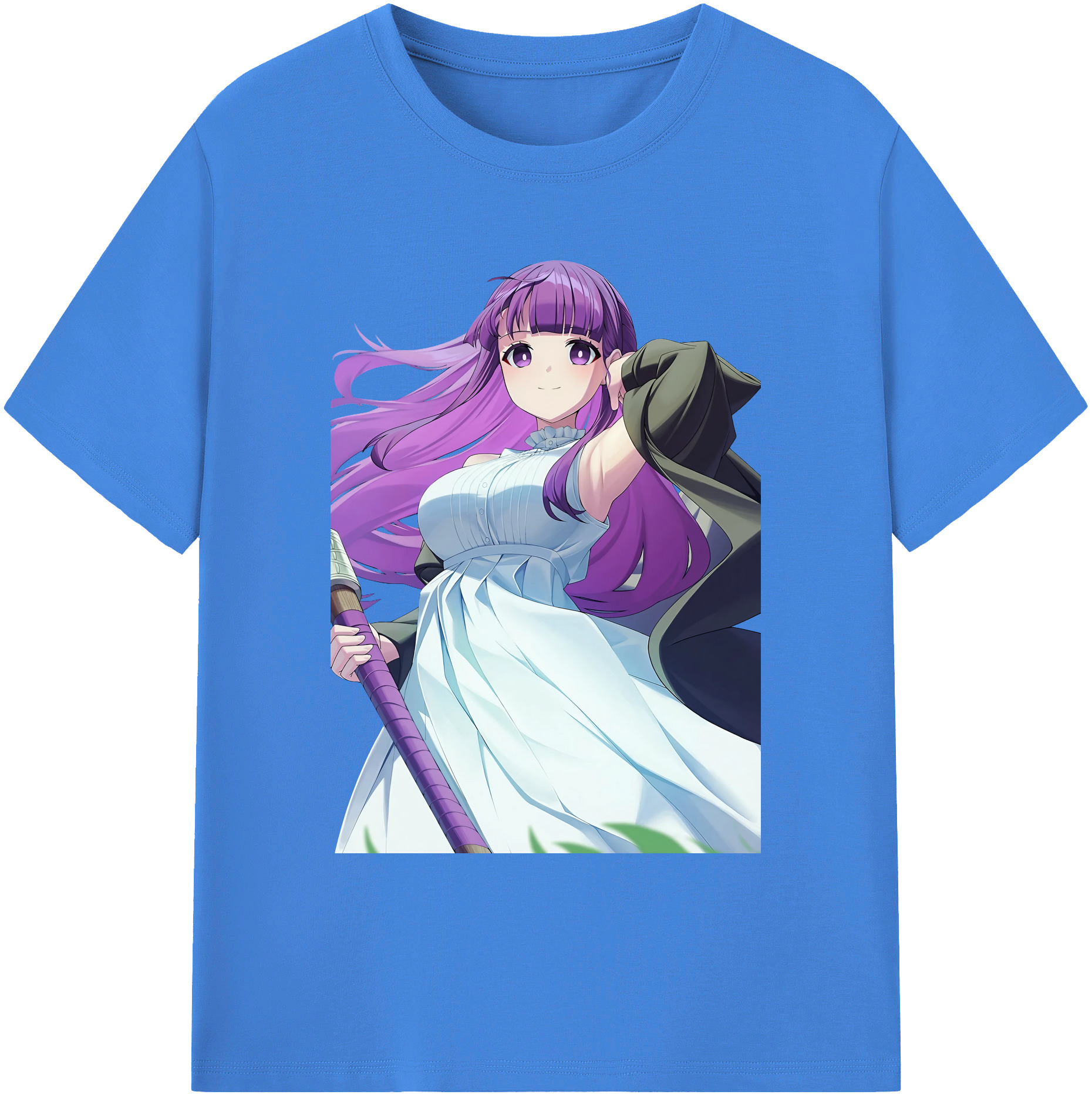 （画像用） 葬送のフリーレン Frieren 綿100％ メンズ半袖Tシャツ｜肌触りやわらか＆通気性