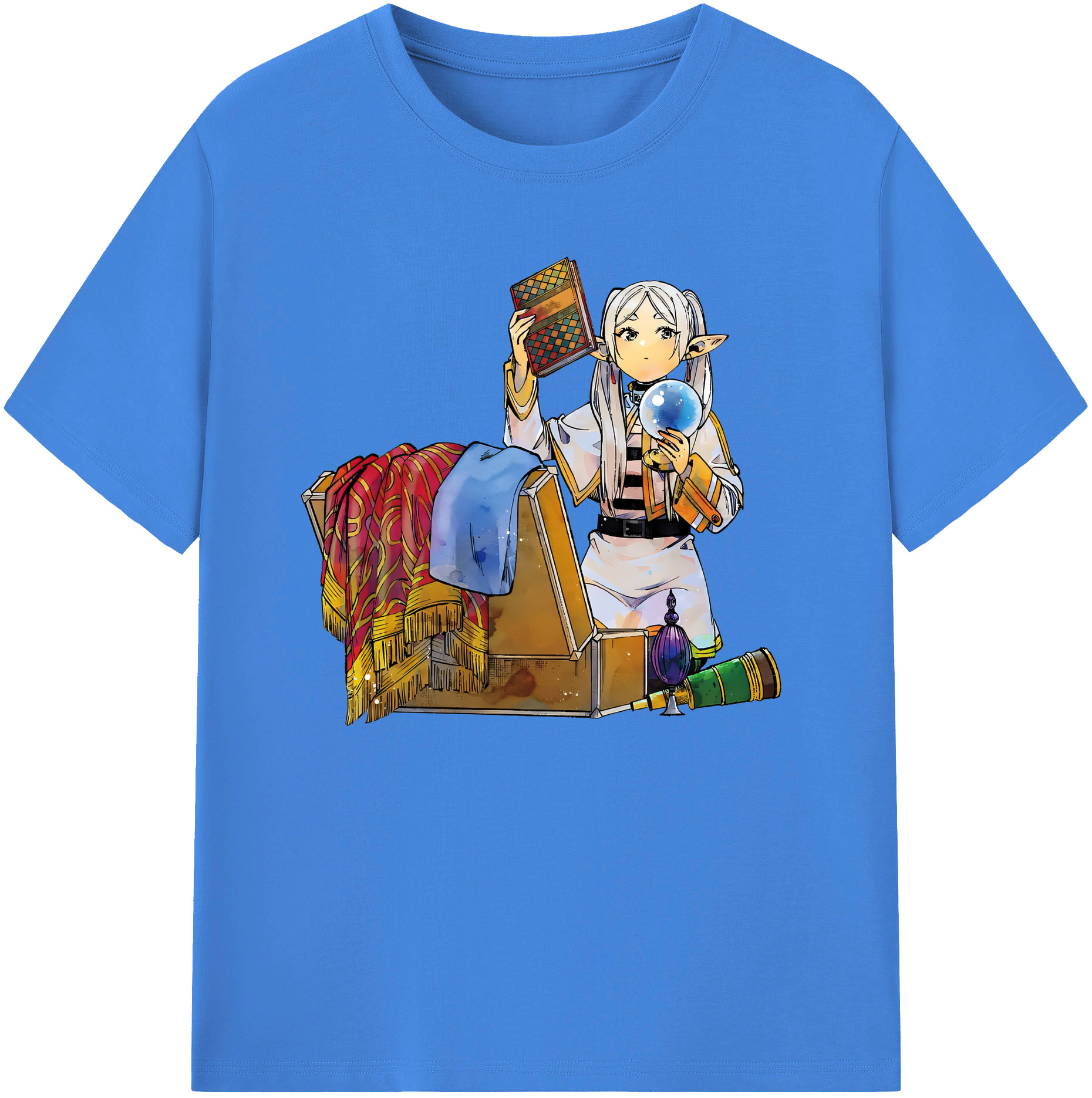 （画像用） 葬送のフリーレン Frieren 綿100％ メンズ半袖Tシャツ｜肌触りやわらか＆通気性