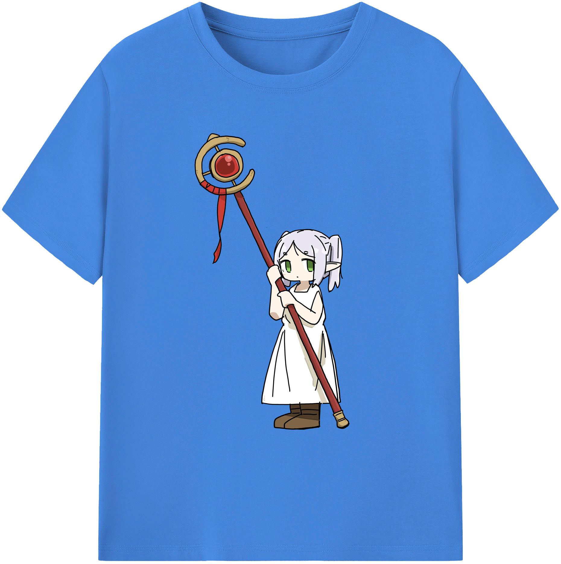（画像用） 葬送のフリーレン Frieren 綿100％ メンズ半袖Tシャツ｜肌触りやわらか＆通気性