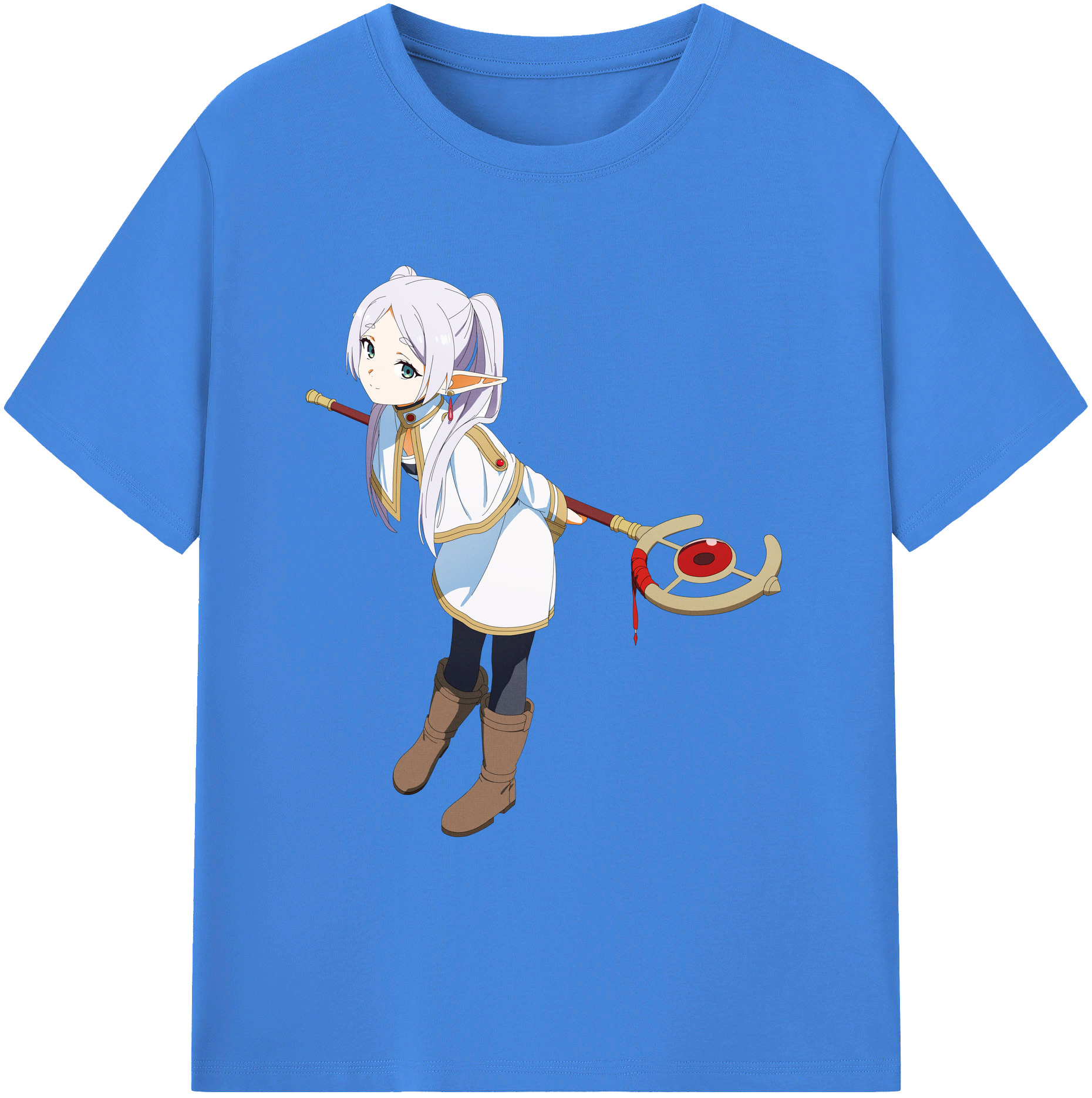 （画像用） 葬送のフリーレン Frieren 綿100％ メンズ半袖Tシャツ｜肌触りやわらか＆通気性