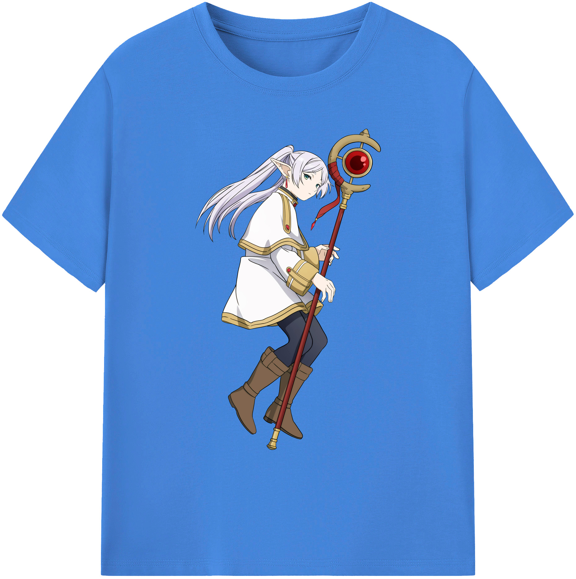（画像用） 葬送のフリーレン Frieren 綿100％ メンズ半袖Tシャツ｜肌触りやわらか＆通気性