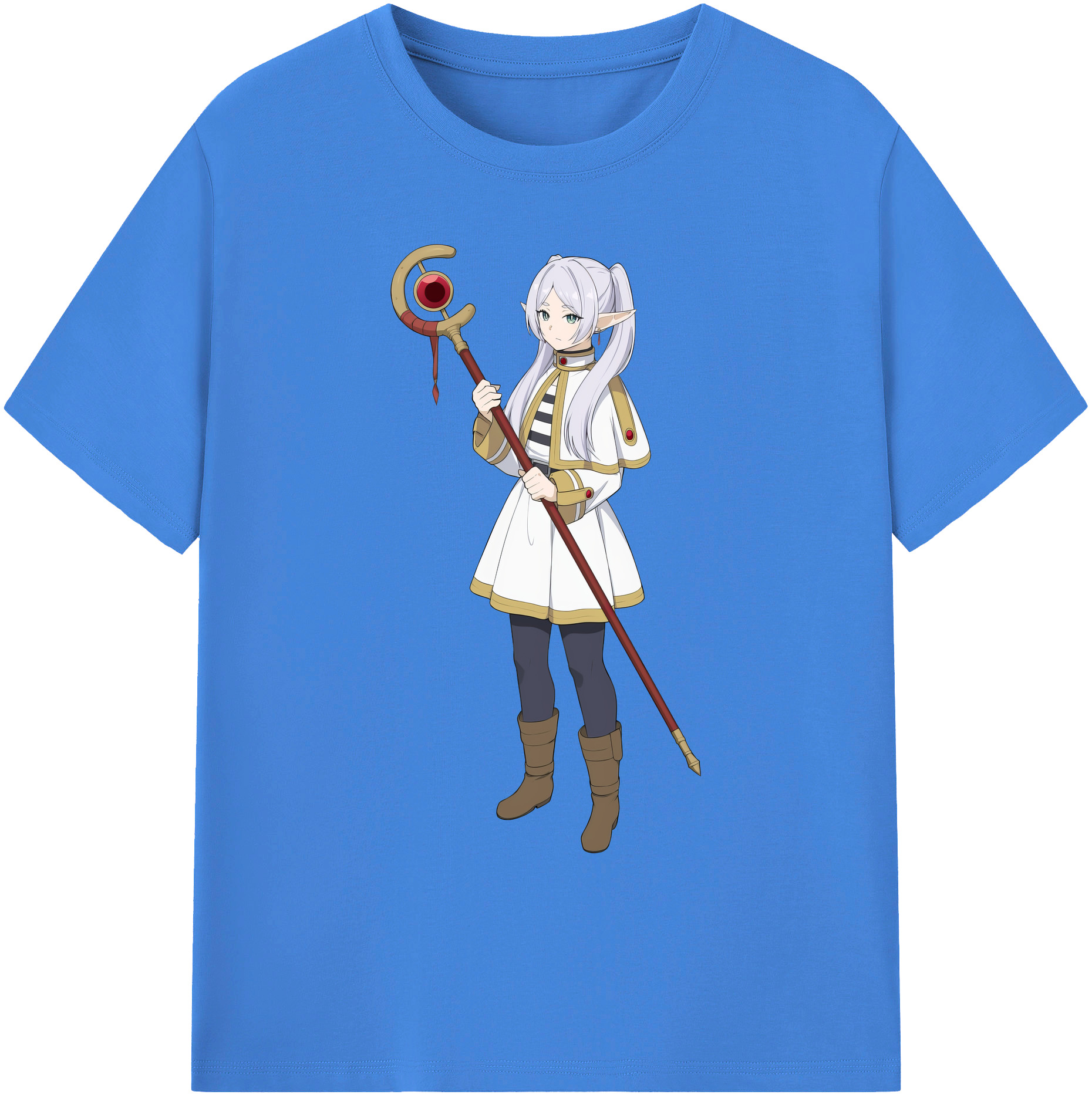 （画像用） 葬送のフリーレン Frieren 綿100％ メンズ半袖Tシャツ｜肌触りやわらか＆通気性