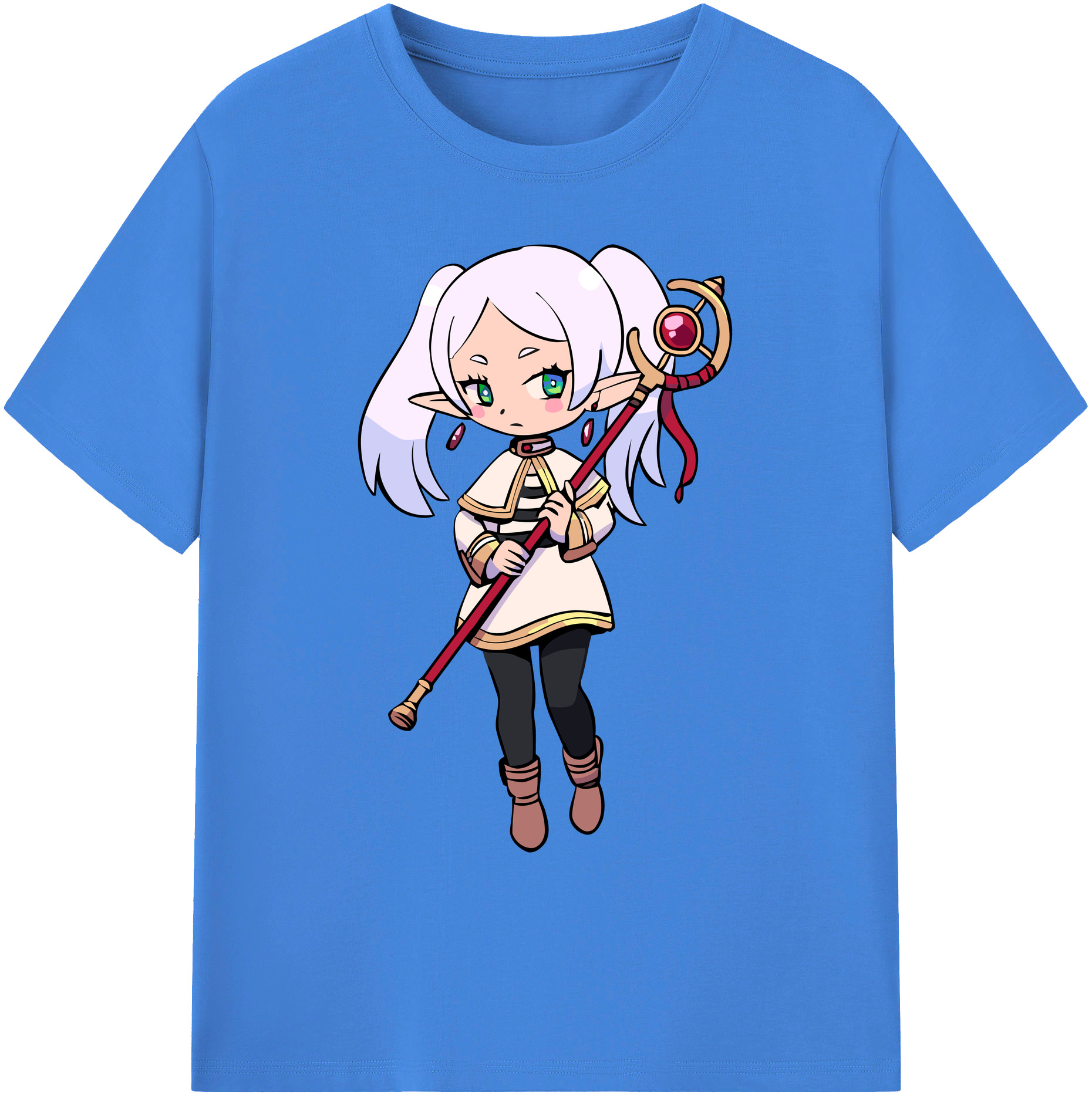 （画像用） 葬送のフリーレン Frieren 綿100％ メンズ半袖Tシャツ｜肌触りやわらか＆通気性