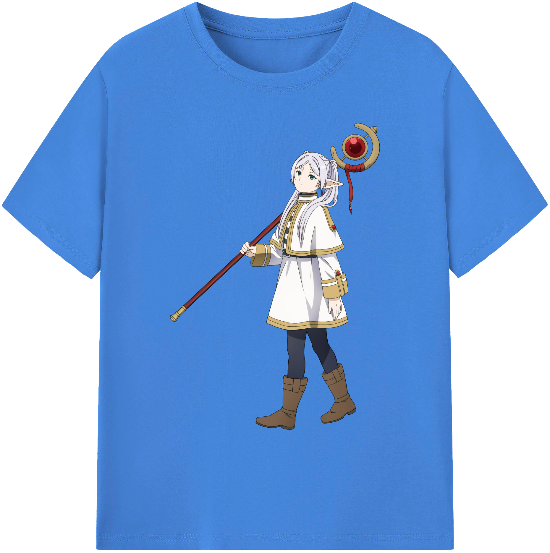 （画像用） 葬送のフリーレン Frieren 綿100％ メンズ半袖Tシャツ｜肌触りやわらか＆通気性