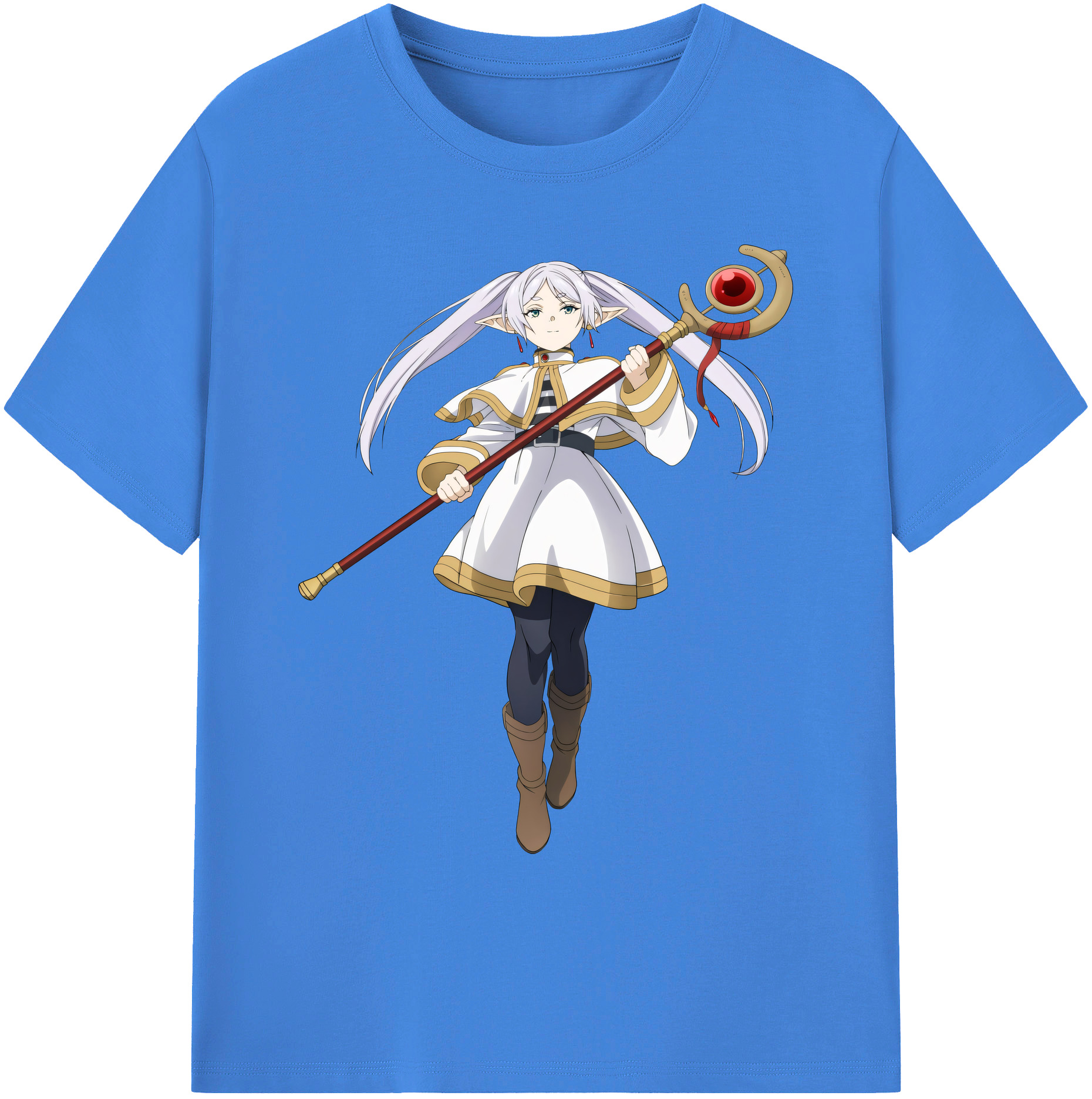 （画像用） 葬送のフリーレン Frieren 綿100％ メンズ半袖Tシャツ｜肌触りやわらか＆通気性