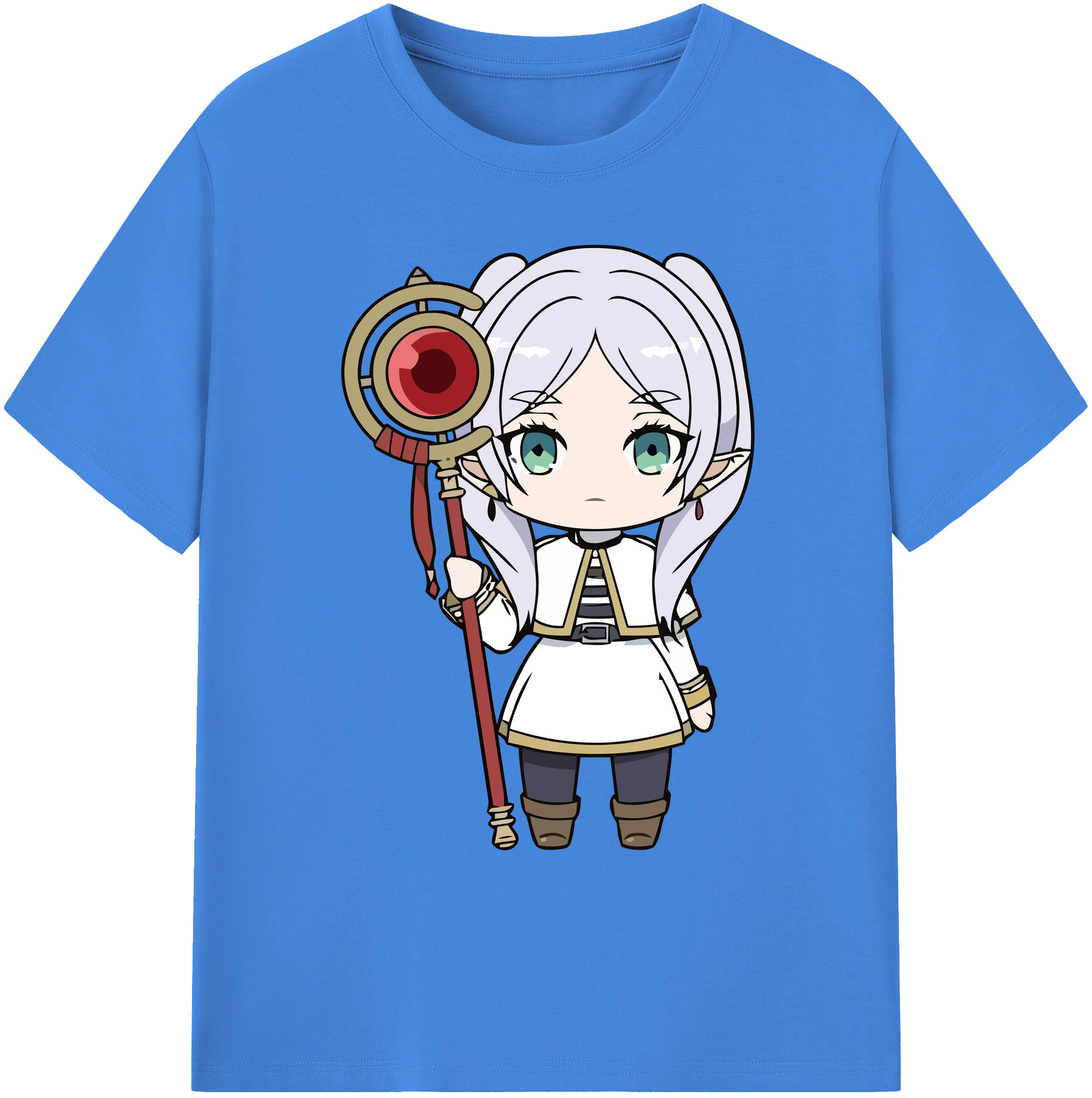 （画像用） 葬送のフリーレン Frieren 綿100％ メンズ半袖Tシャツ｜肌触りやわらか＆通気性