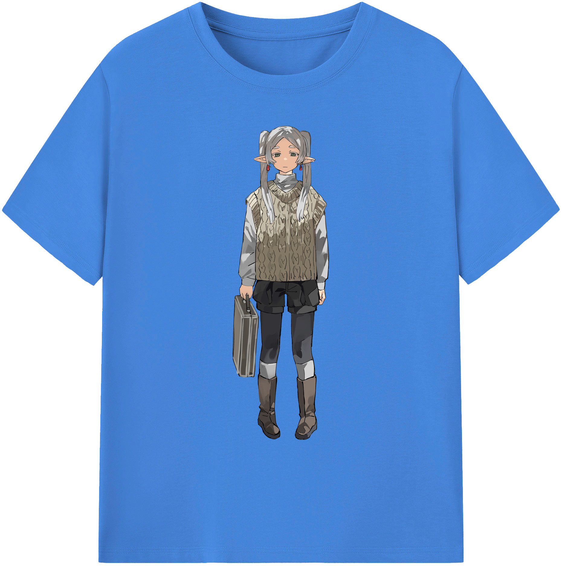 （画像用） 葬送のフリーレン Frieren 綿100％ メンズ半袖Tシャツ｜肌触りやわらか＆通気性