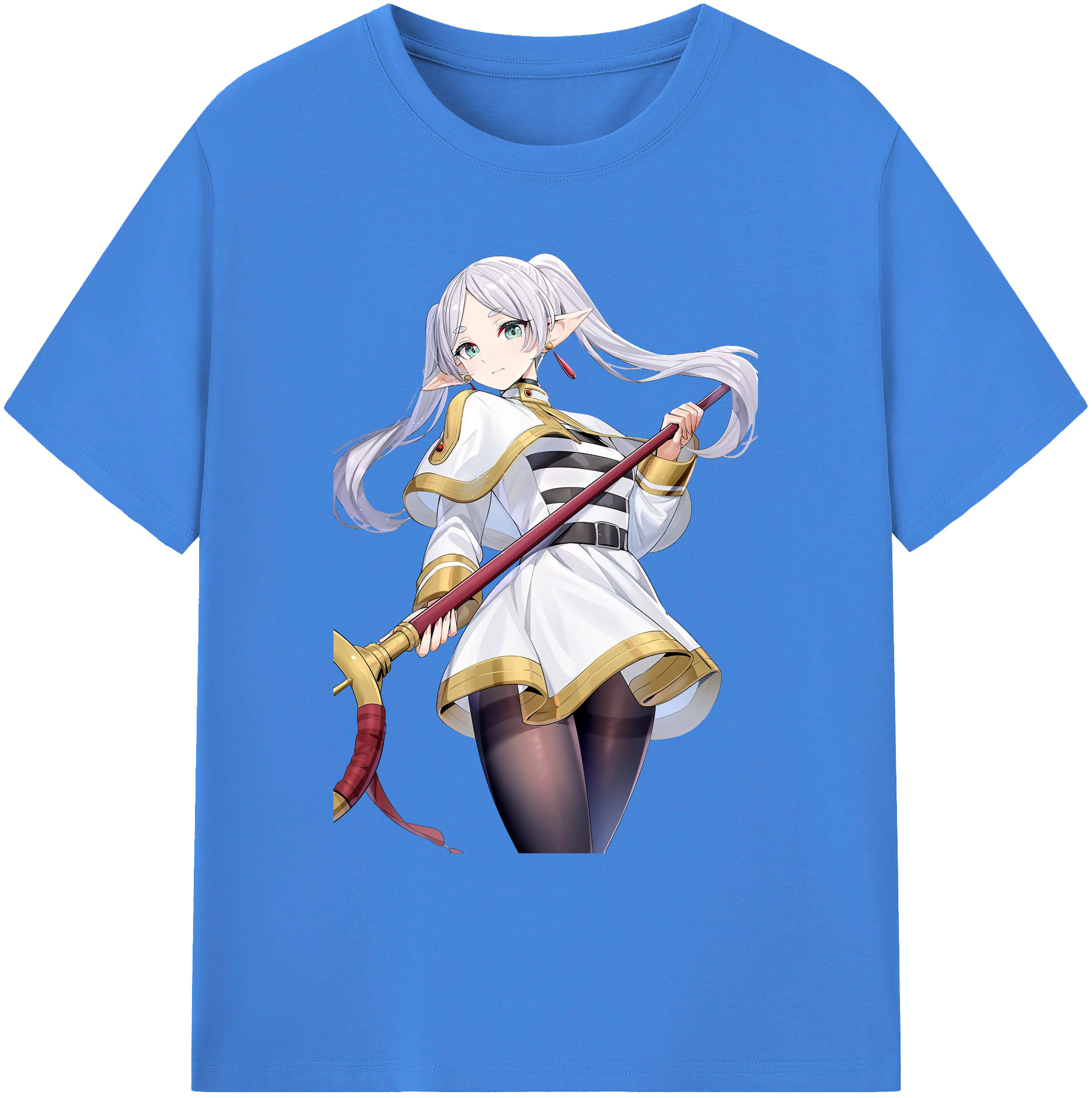 （画像用） 葬送のフリーレン Frieren 綿100％ メンズ半袖Tシャツ｜肌触りやわらか＆通気性