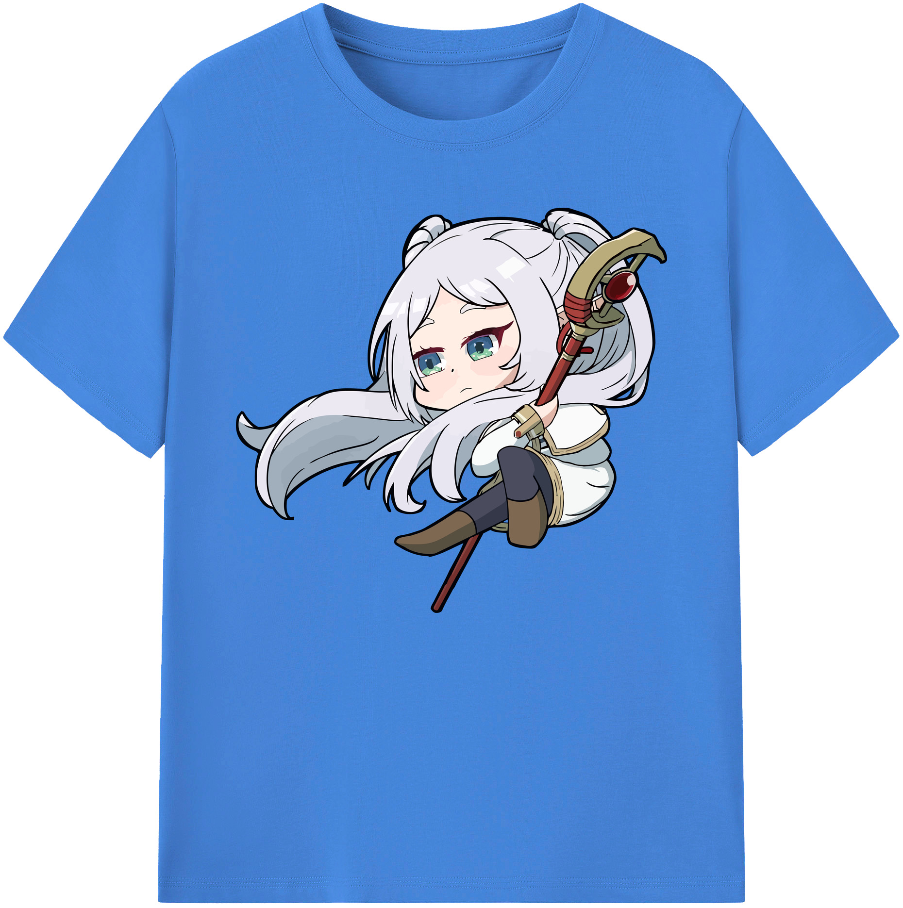 （画像用） 葬送のフリーレン Frieren 綿100％ メンズ半袖Tシャツ｜肌触りやわらか＆通気性