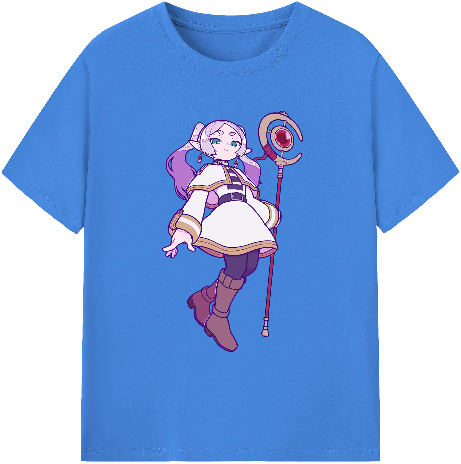 （画像用） 葬送のフリーレン Frieren 綿100％ メンズ半袖Tシャツ｜肌触りやわらか＆通気性