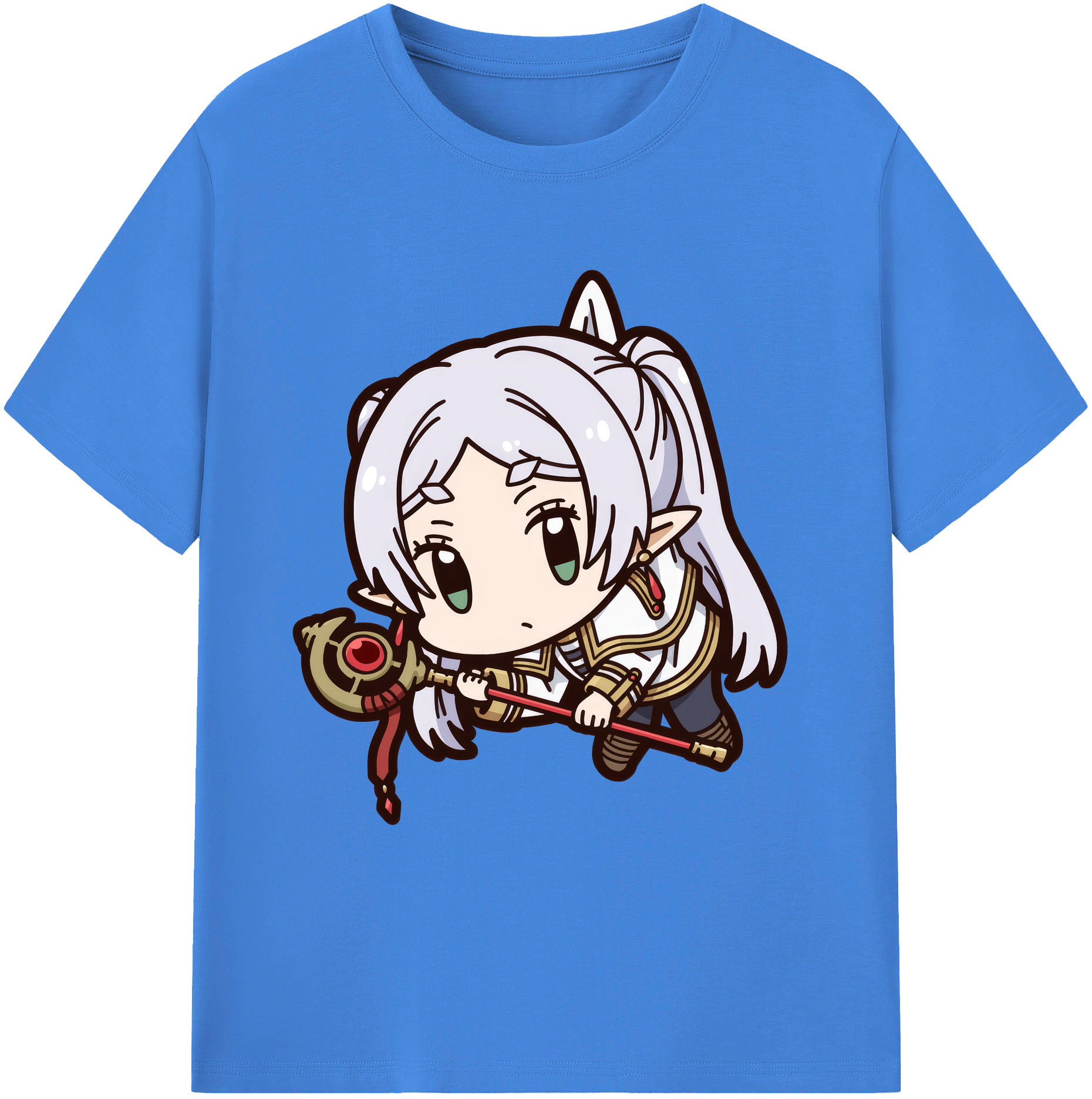（画像用） 葬送のフリーレン Frieren 綿100％ メンズ半袖Tシャツ｜肌触りやわらか＆通気性