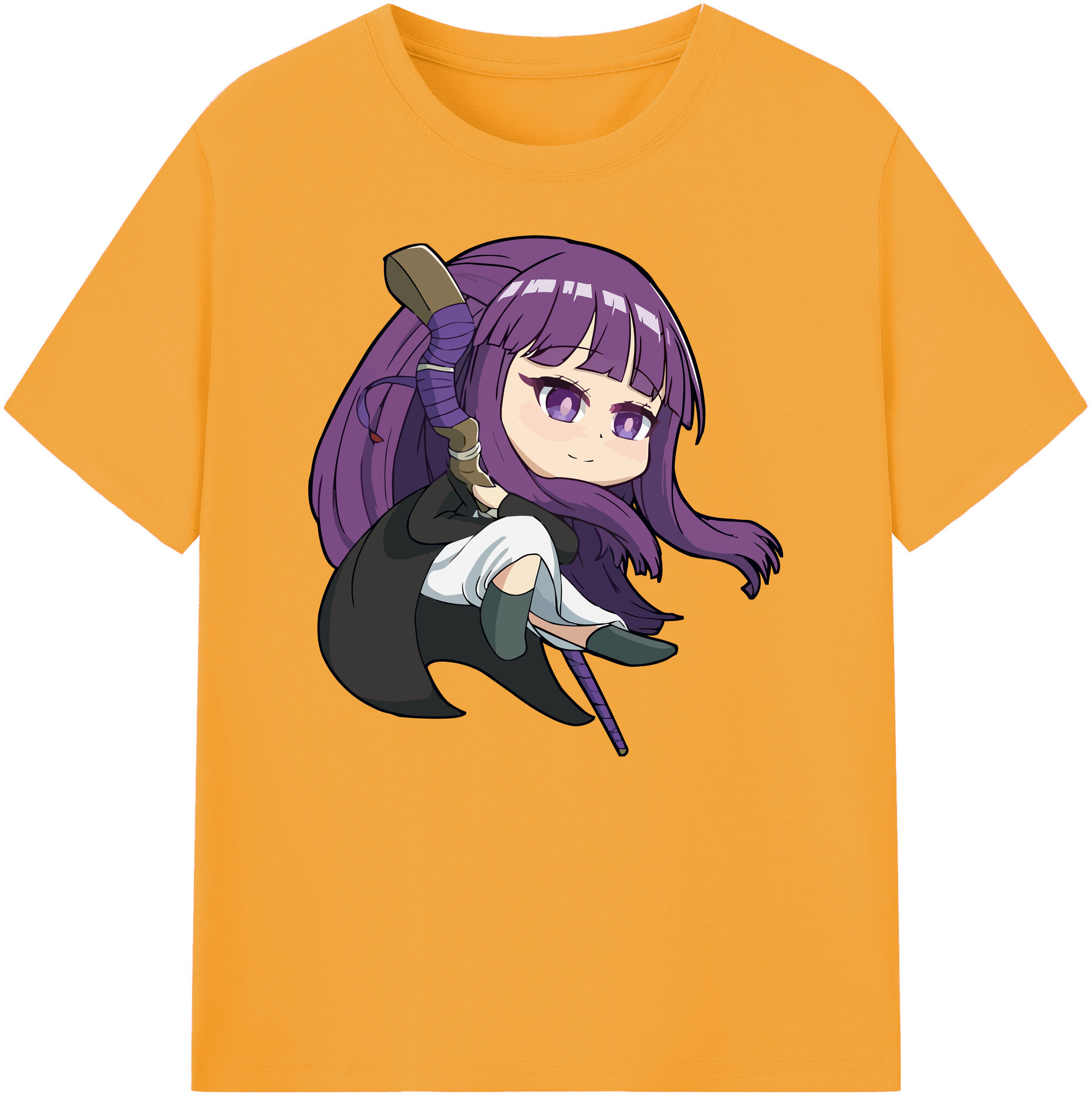 （画像用） 葬送のフリーレン Frieren 綿100％ メンズ半袖Tシャツ｜肌触りやわらか＆通気性