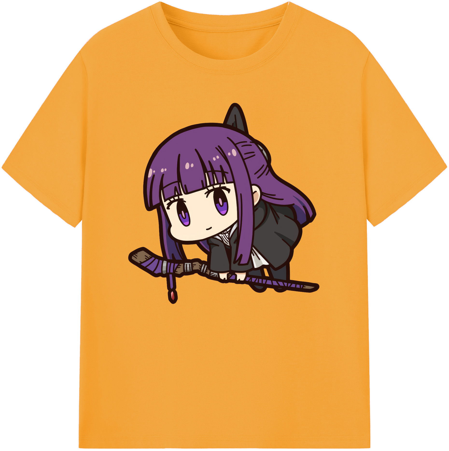 （画像用） 葬送のフリーレン Frieren 綿100％ メンズ半袖Tシャツ｜肌触りやわらか＆通気性