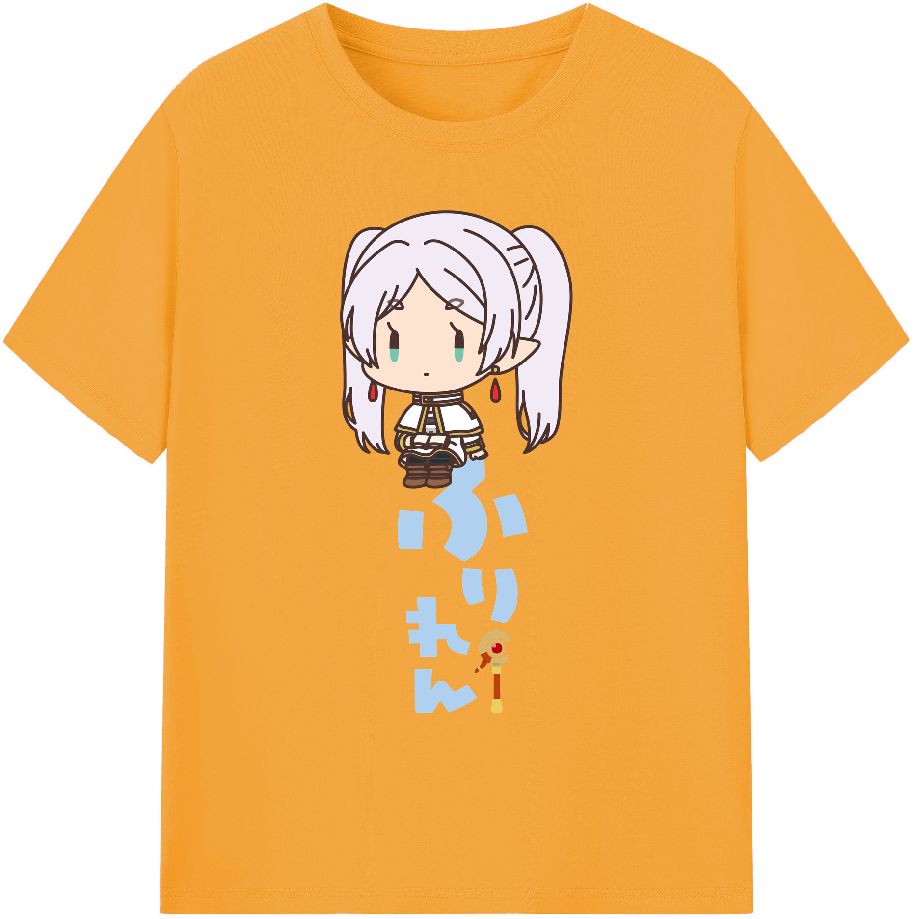 （画像用） 葬送のフリーレン Frieren 綿100％ メンズ半袖Tシャツ｜肌触りやわらか＆通気性