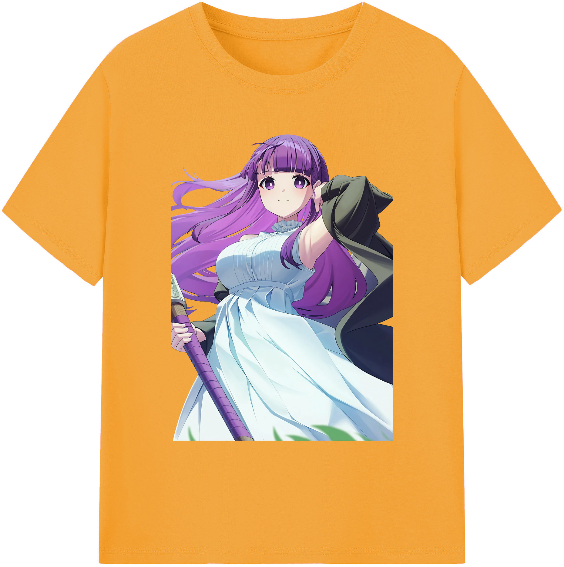 （画像用） 葬送のフリーレン Frieren 綿100％ メンズ半袖Tシャツ｜肌触りやわらか＆通気性