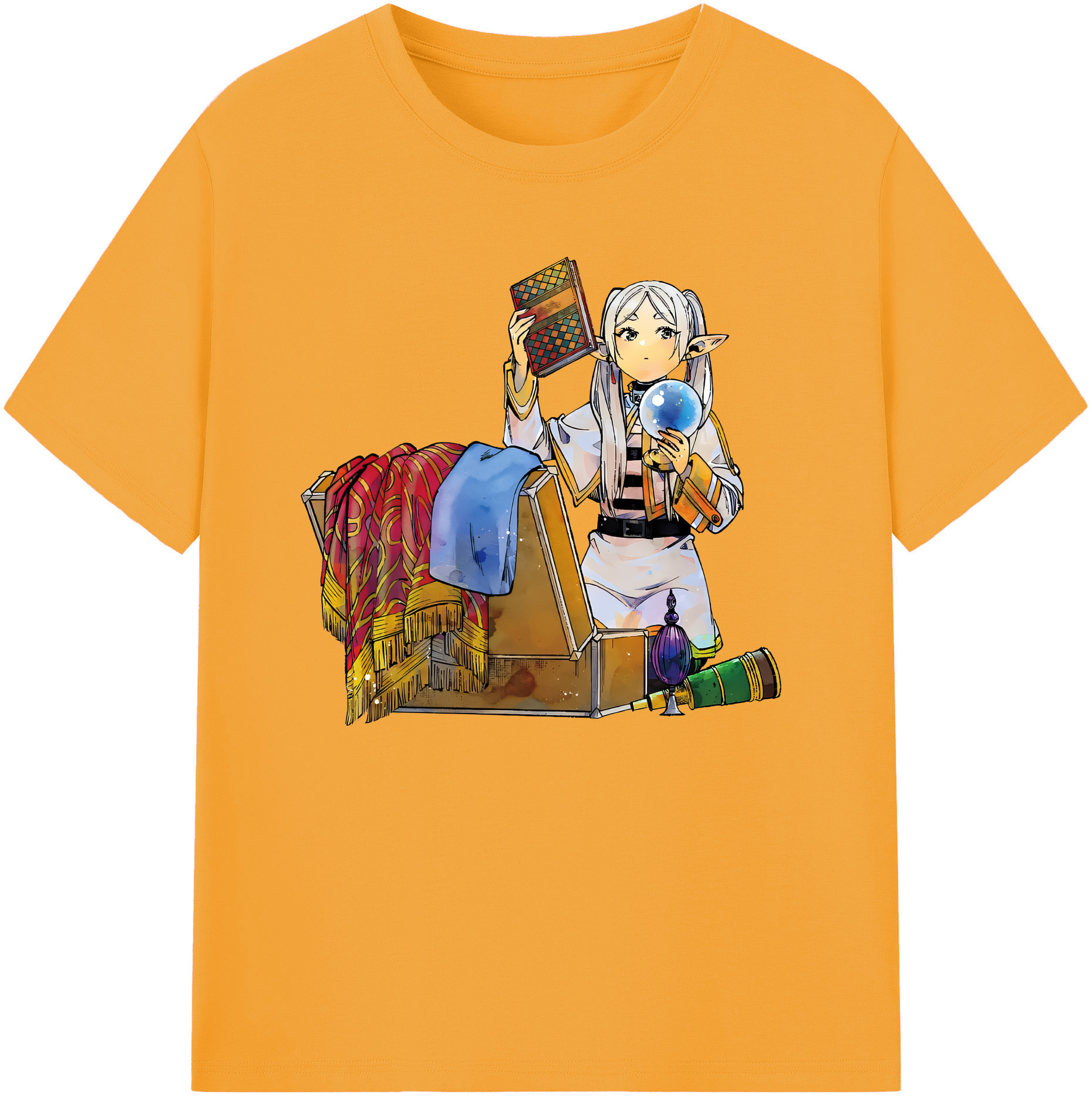 （画像用） 葬送のフリーレン Frieren 綿100％ メンズ半袖Tシャツ｜肌触りやわらか＆通気性