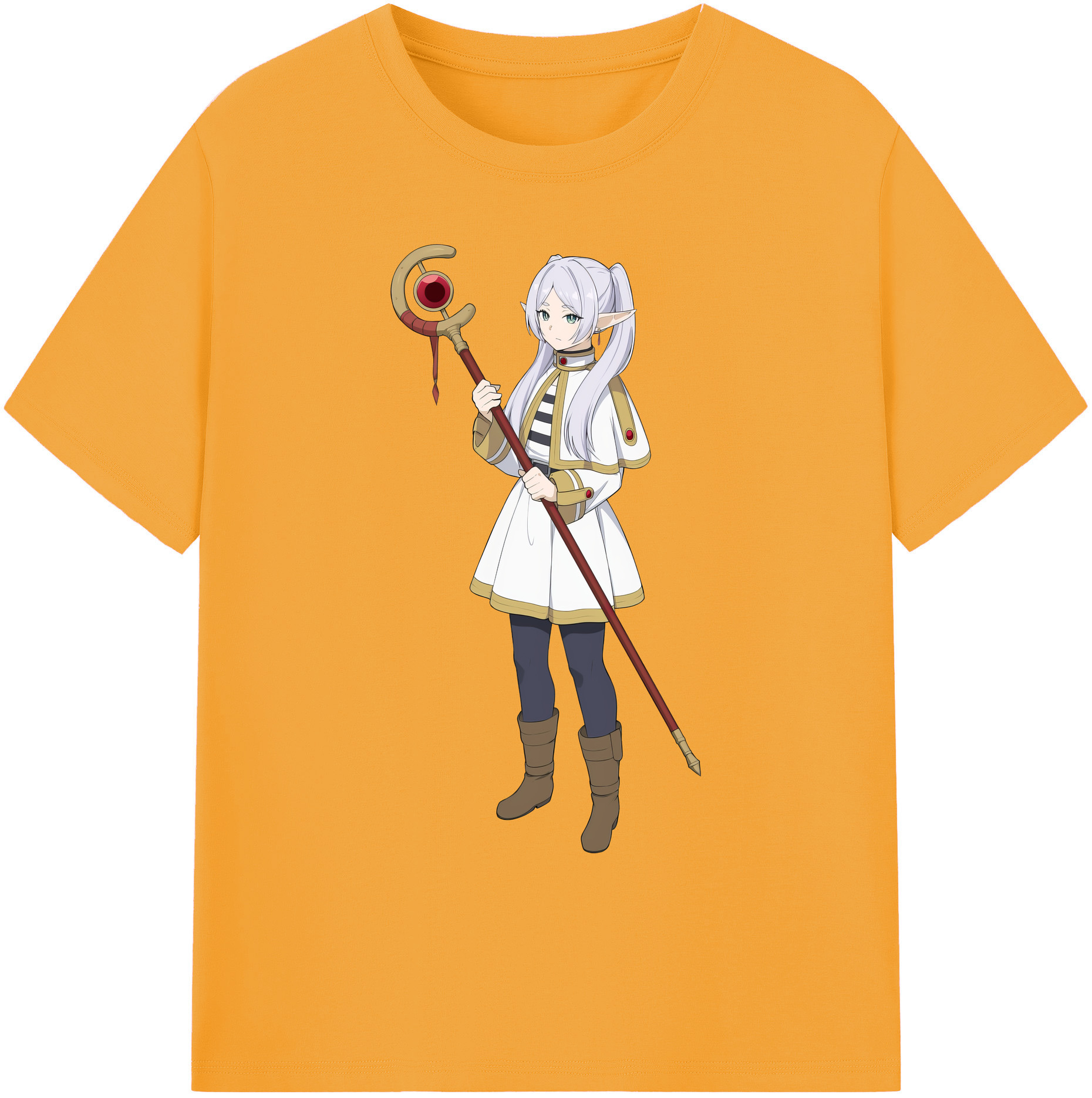 （画像用） 葬送のフリーレン Frieren 綿100％ メンズ半袖Tシャツ｜肌触りやわらか＆通気性