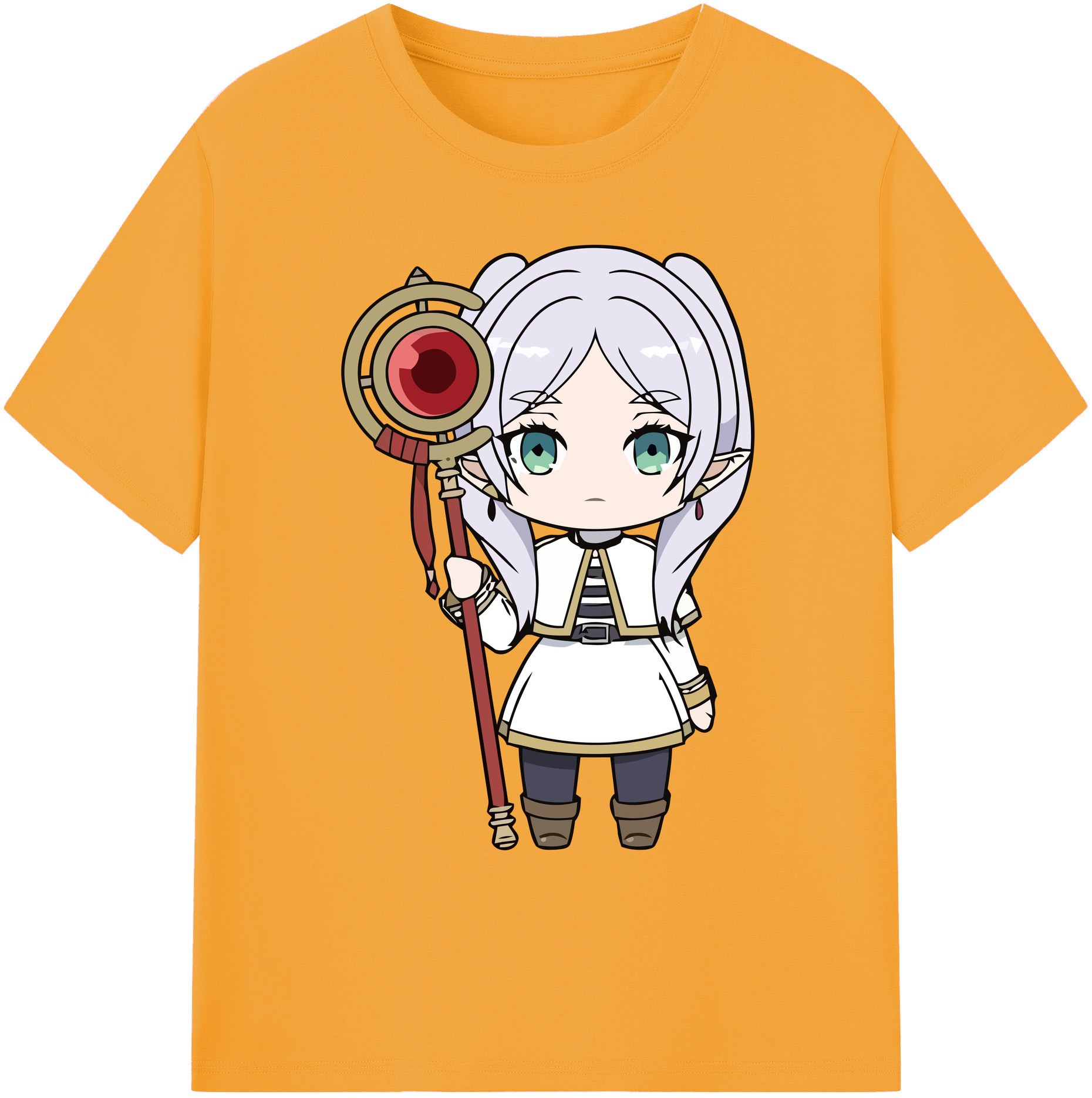 （画像用） 葬送のフリーレン Frieren 綿100％ メンズ半袖Tシャツ｜肌触りやわらか＆通気性