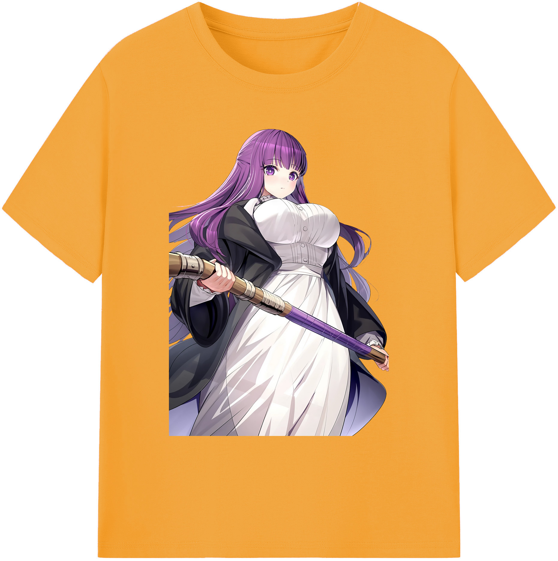（画像用） 葬送のフリーレン Frieren 綿100％ メンズ半袖Tシャツ｜肌触りやわらか＆通気性
