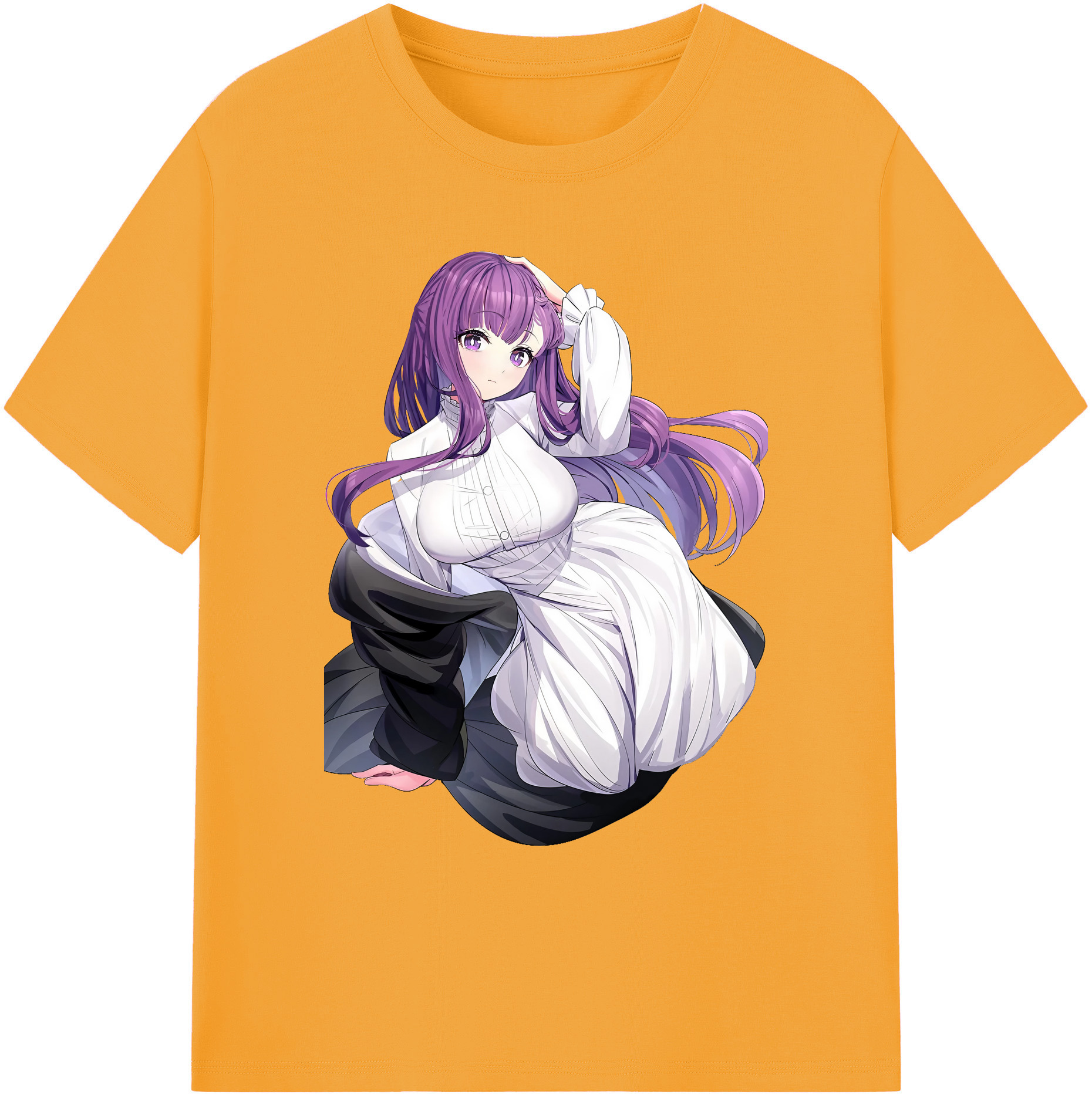 （画像用） 葬送のフリーレン Frieren 綿100％ メンズ半袖Tシャツ｜肌触りやわらか＆通気性