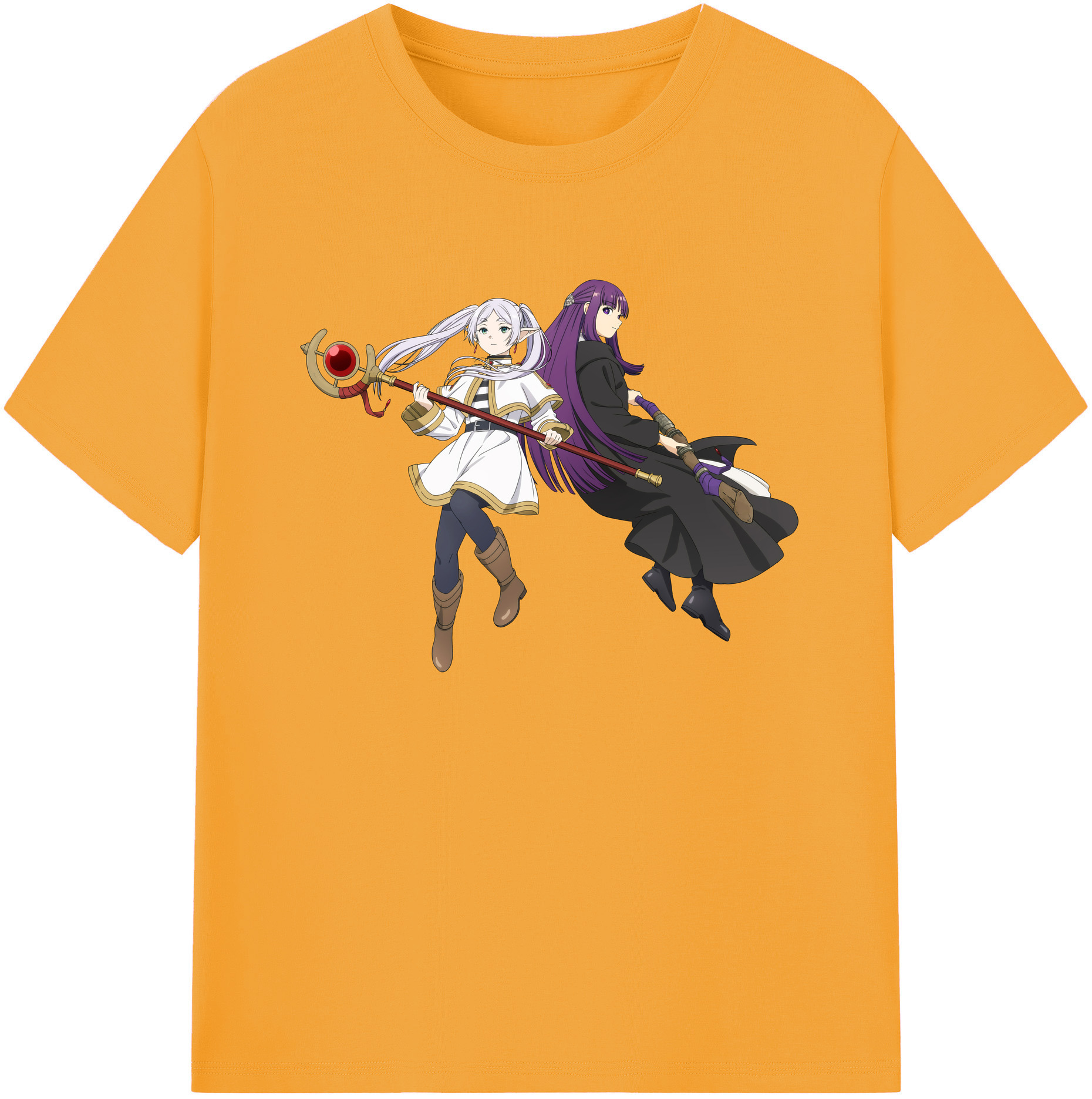 （画像用） 葬送のフリーレン Frieren 綿100％ メンズ半袖Tシャツ｜肌触りやわらか＆通気性