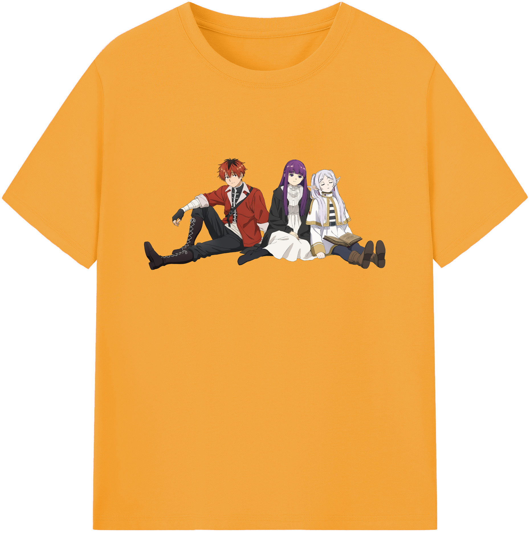 （画像用） 葬送のフリーレン Frieren 綿100％ メンズ半袖Tシャツ｜肌触りやわらか＆通気性