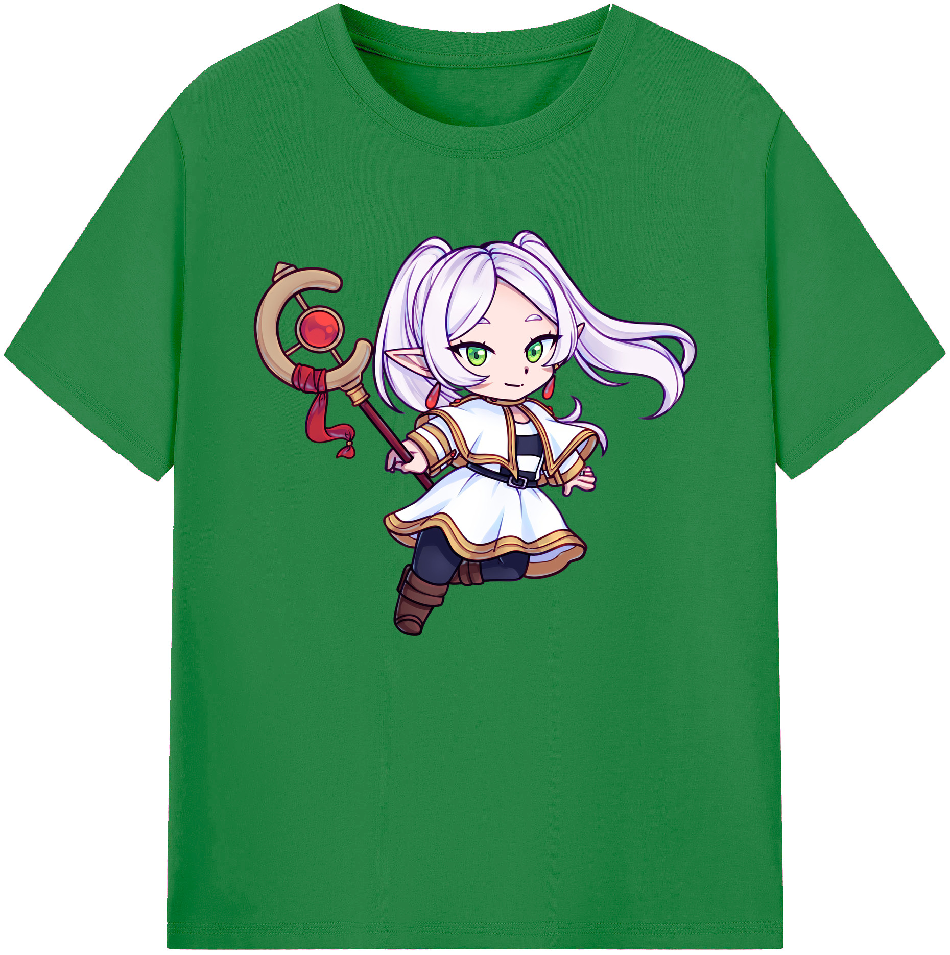 （画像用） 葬送のフリーレン Frieren 綿100％ メンズ半袖Tシャツ｜肌触りやわらか＆通気性