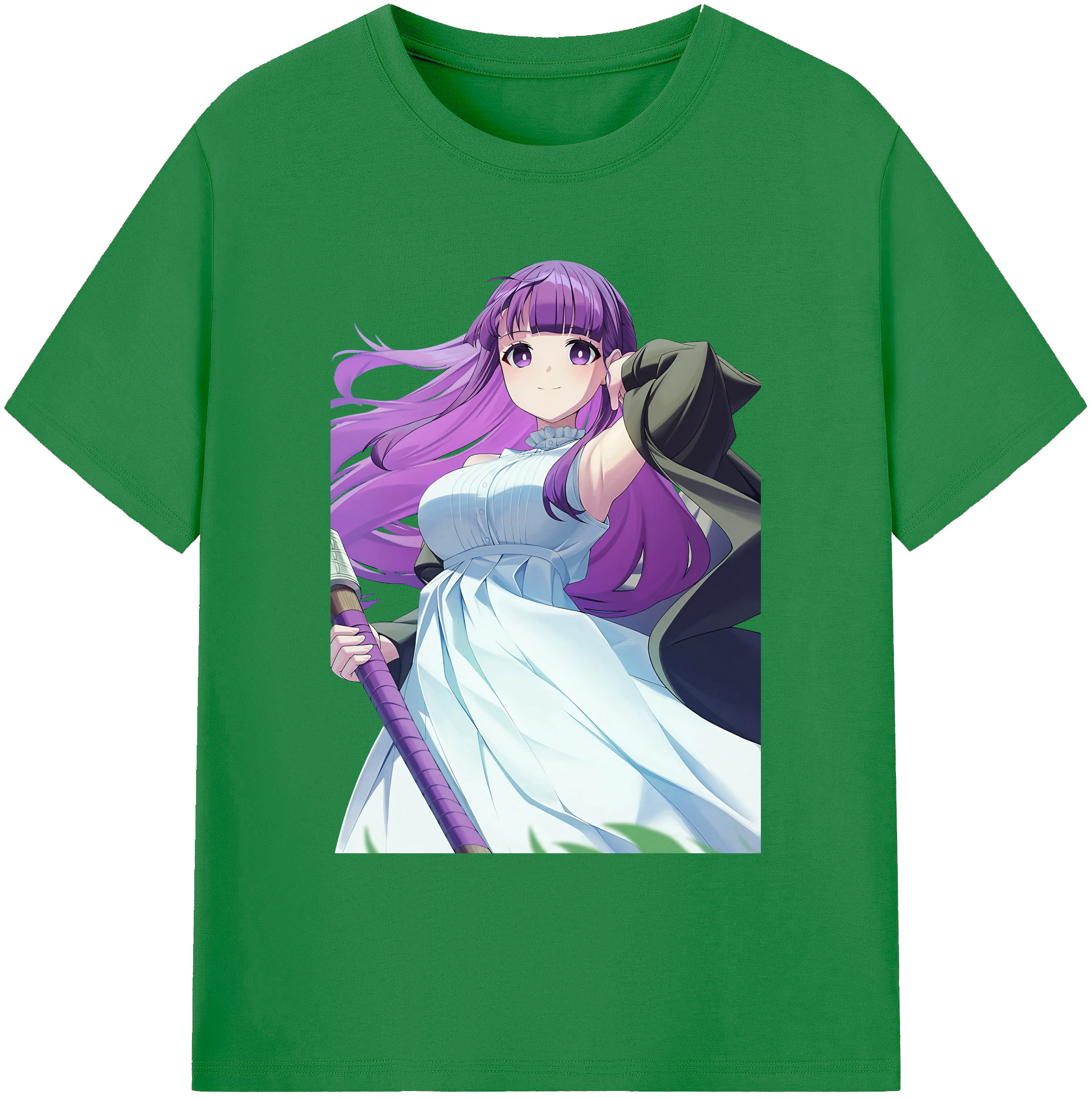 （画像用） 葬送のフリーレン Frieren 綿100％ メンズ半袖Tシャツ｜肌触りやわらか＆通気性