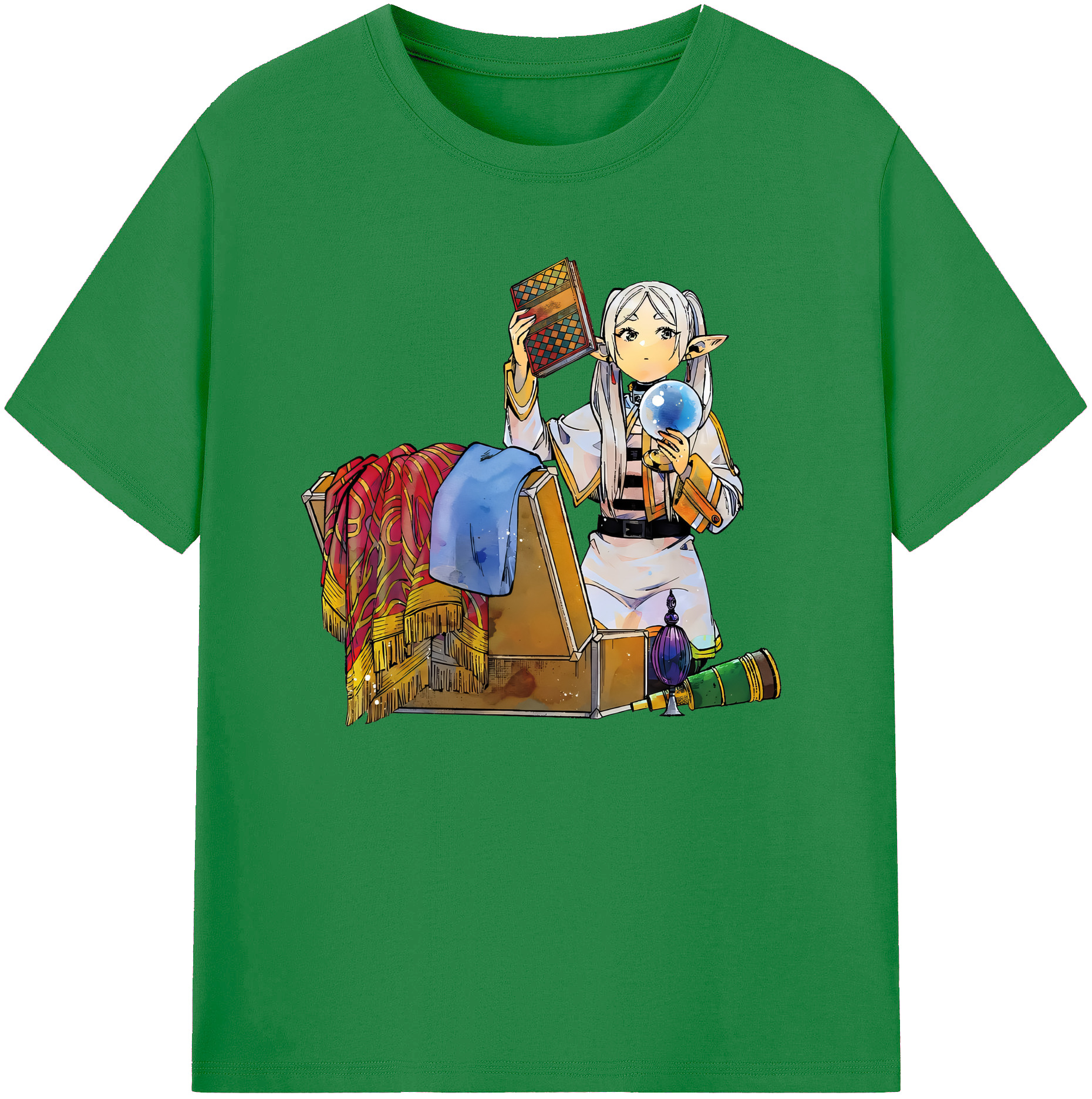 （画像用） 葬送のフリーレン Frieren 綿100％ メンズ半袖Tシャツ｜肌触りやわらか＆通気性