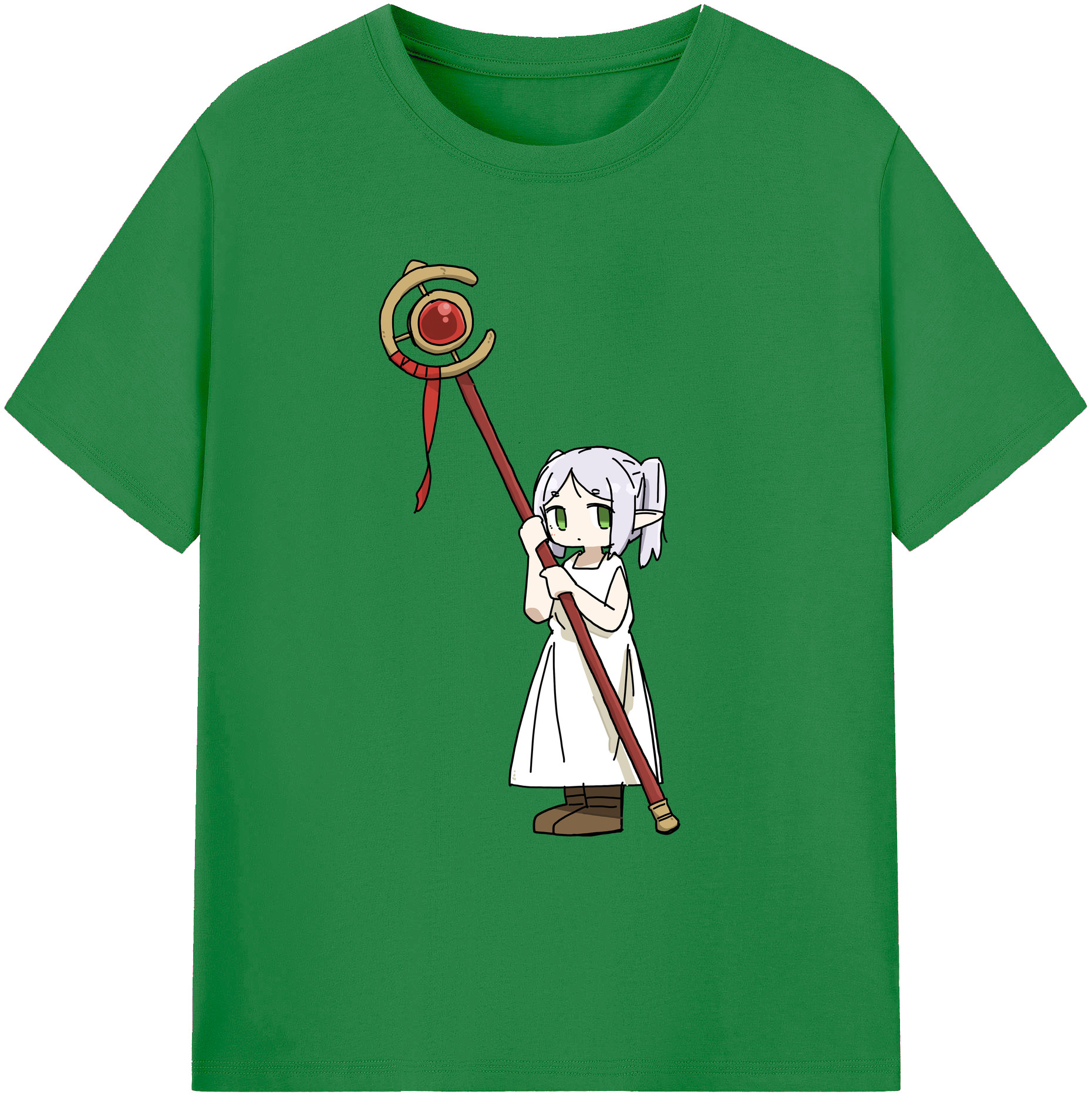 （画像用） 葬送のフリーレン Frieren 綿100％ メンズ半袖Tシャツ｜肌触りやわらか＆通気性