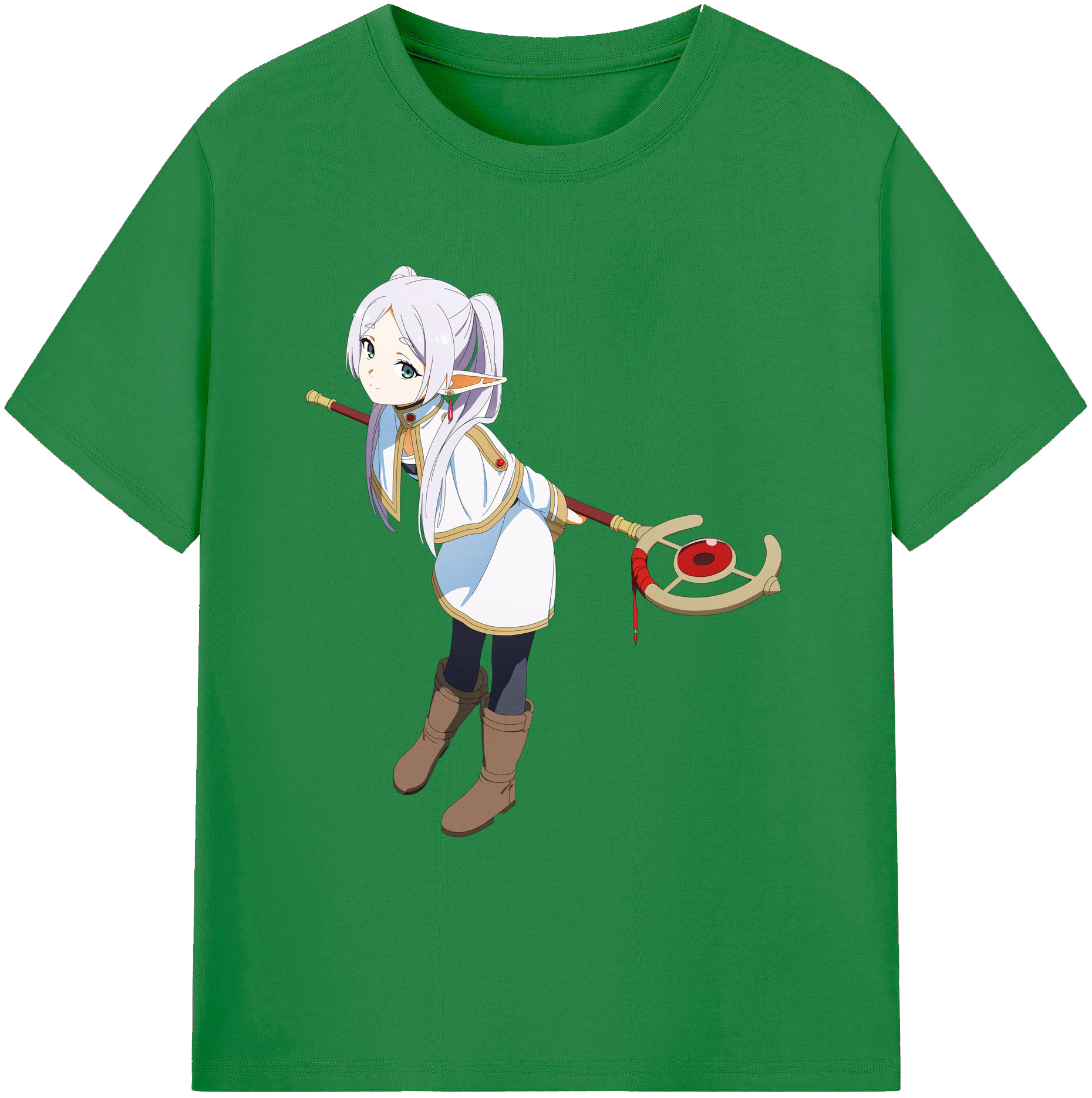 （画像用） 葬送のフリーレン Frieren 綿100％ メンズ半袖Tシャツ｜肌触りやわらか＆通気性