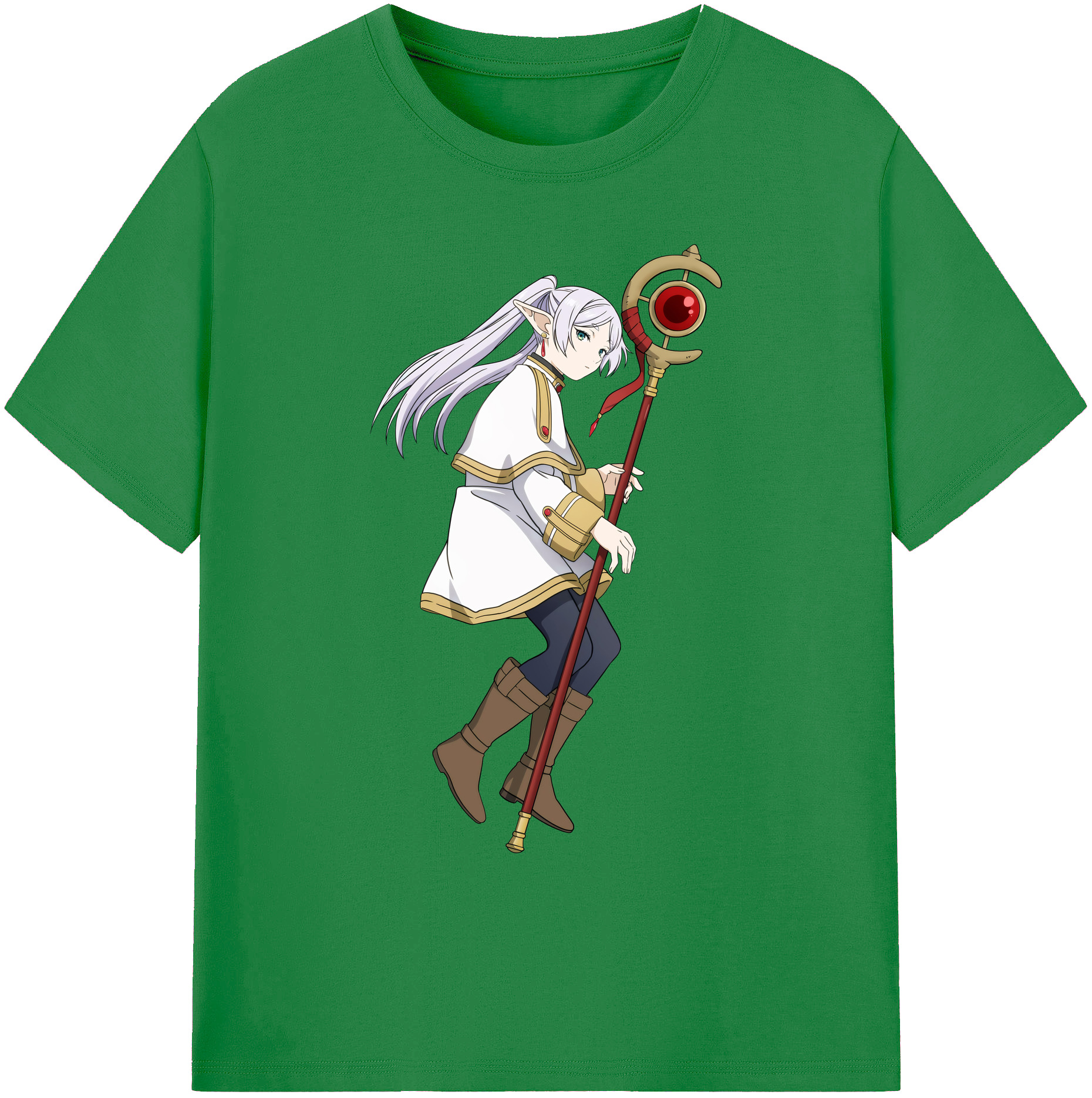 （画像用） 葬送のフリーレン Frieren 綿100％ メンズ半袖Tシャツ｜肌触りやわらか＆通気性