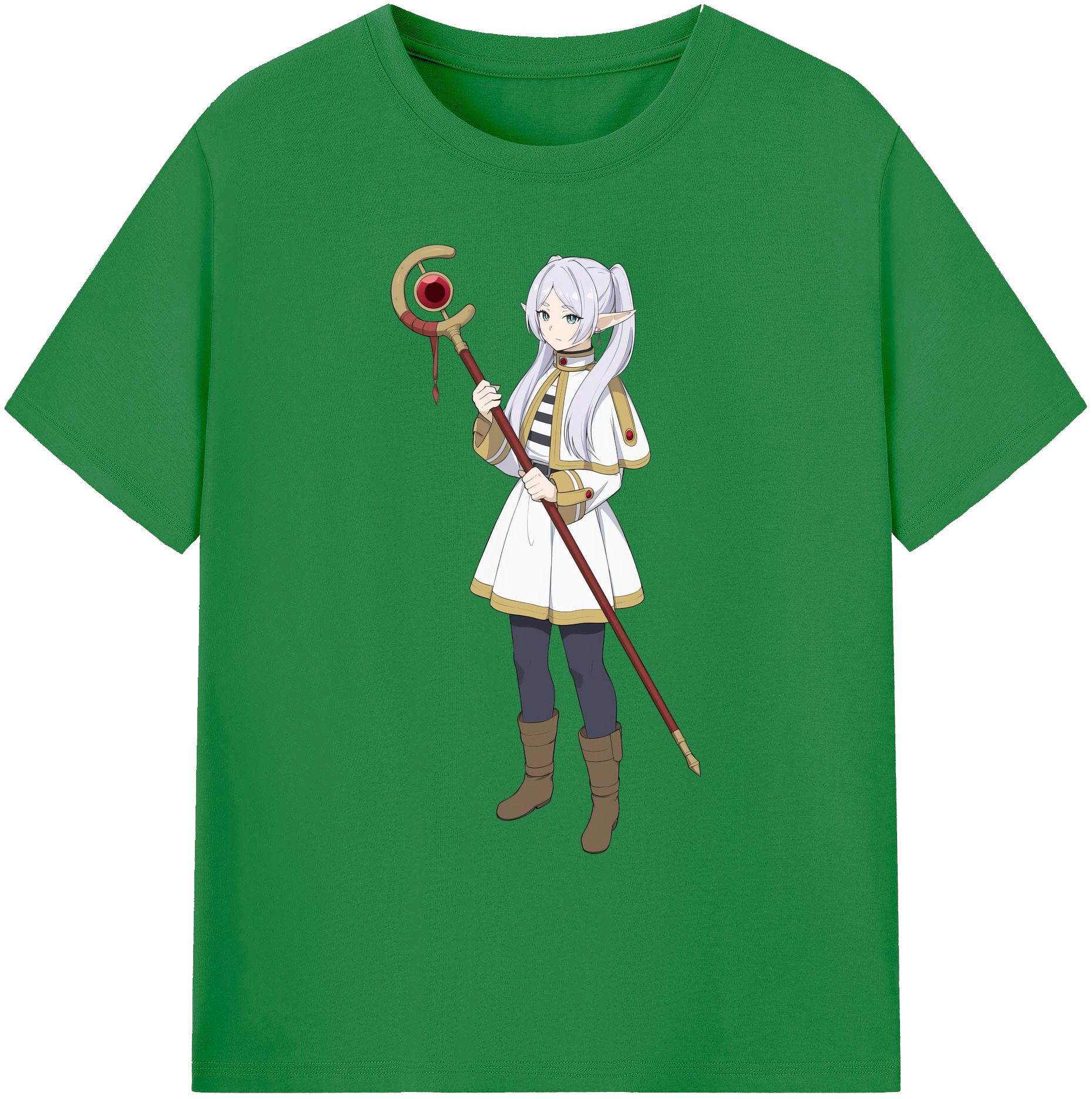 （画像用） 葬送のフリーレン Frieren 綿100％ メンズ半袖Tシャツ｜肌触りやわらか＆通気性
