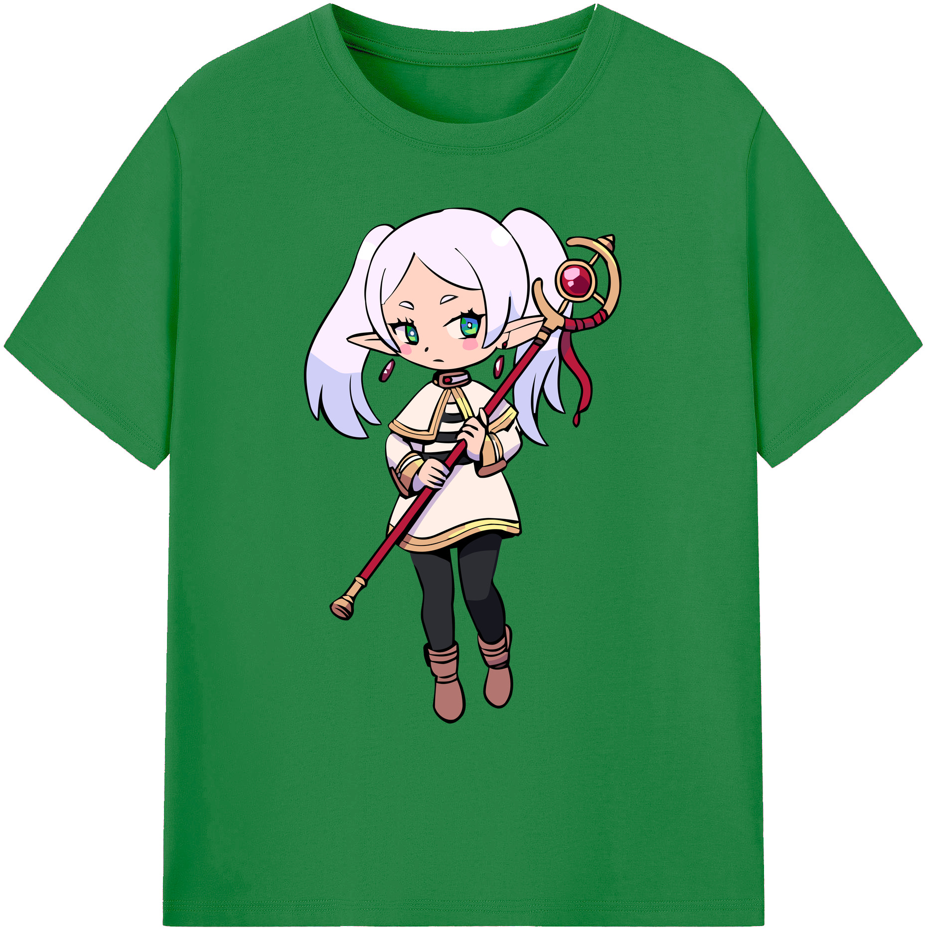 （画像用） 葬送のフリーレン Frieren 綿100％ メンズ半袖Tシャツ｜肌触りやわらか＆通気性