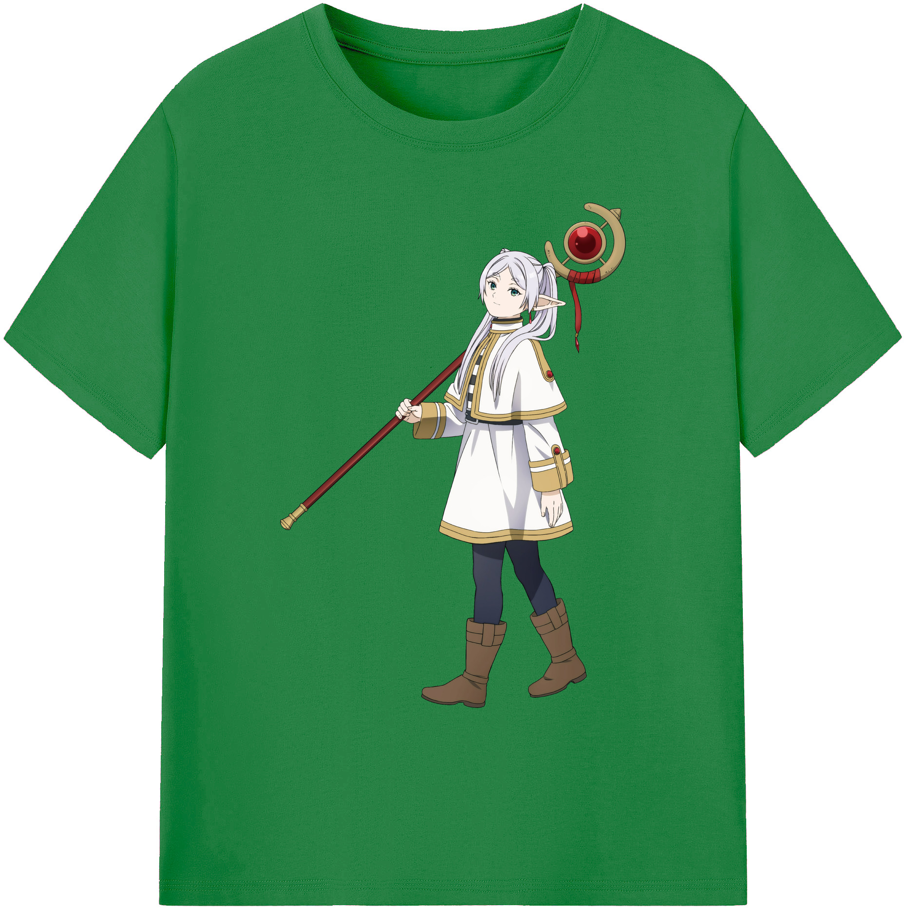 （画像用） 葬送のフリーレン Frieren 綿100％ メンズ半袖Tシャツ｜肌触りやわらか＆通気性