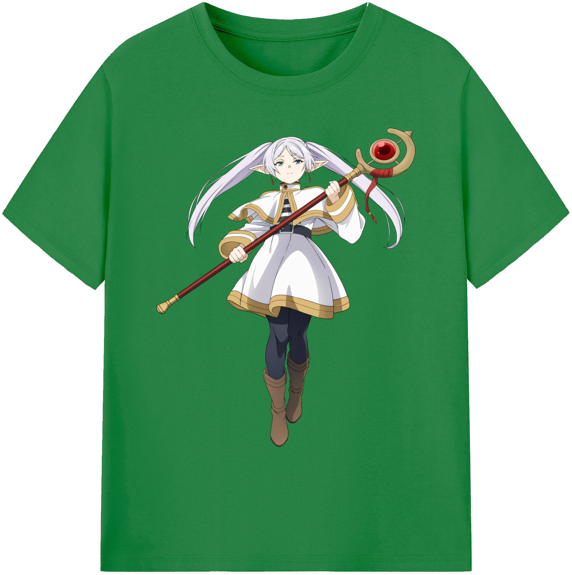 （画像用） 葬送のフリーレン Frieren 綿100％ メンズ半袖Tシャツ｜肌触りやわらか＆通気性