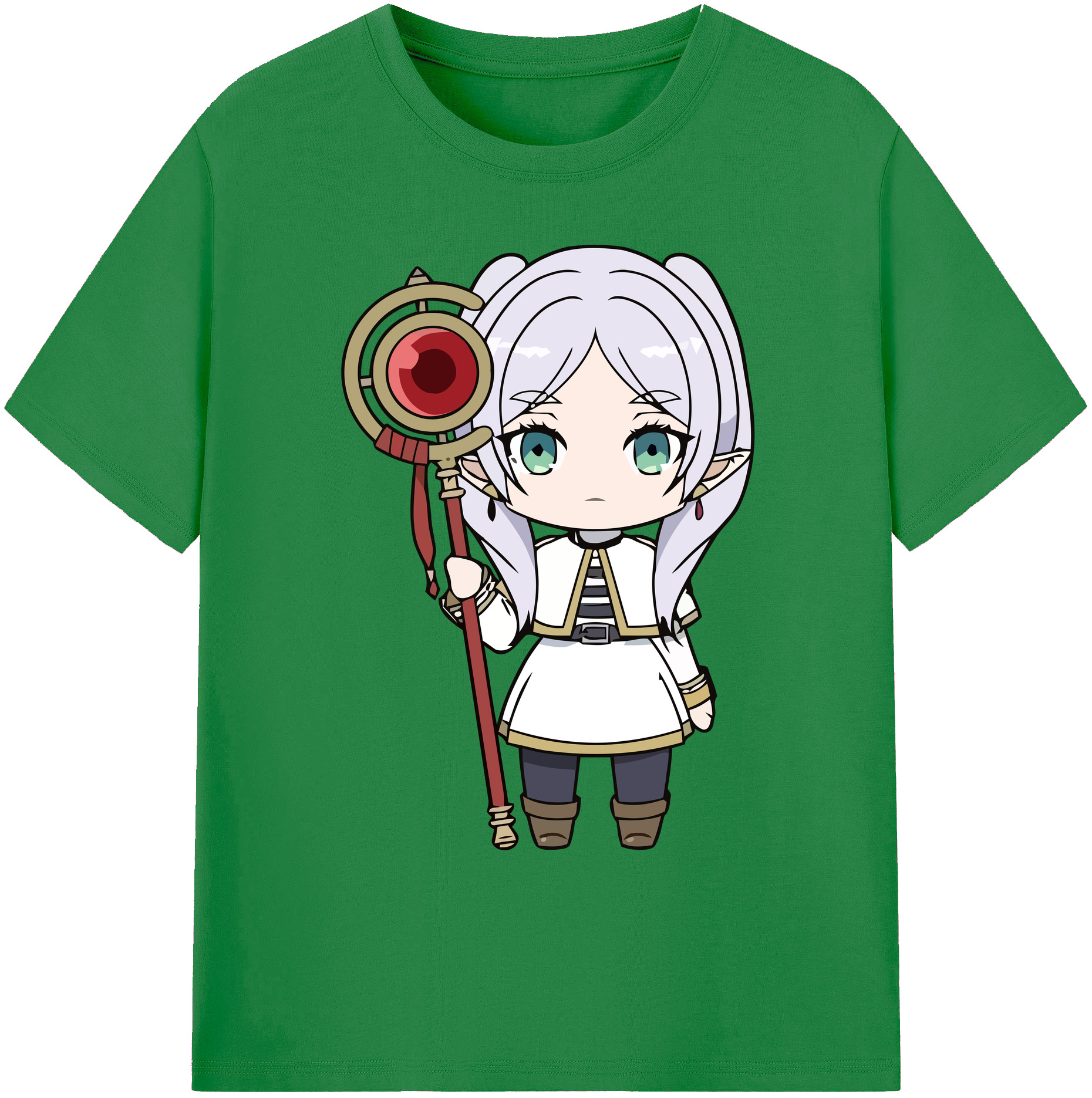 （画像用） 葬送のフリーレン Frieren 綿100％ メンズ半袖Tシャツ｜肌触りやわらか＆通気性