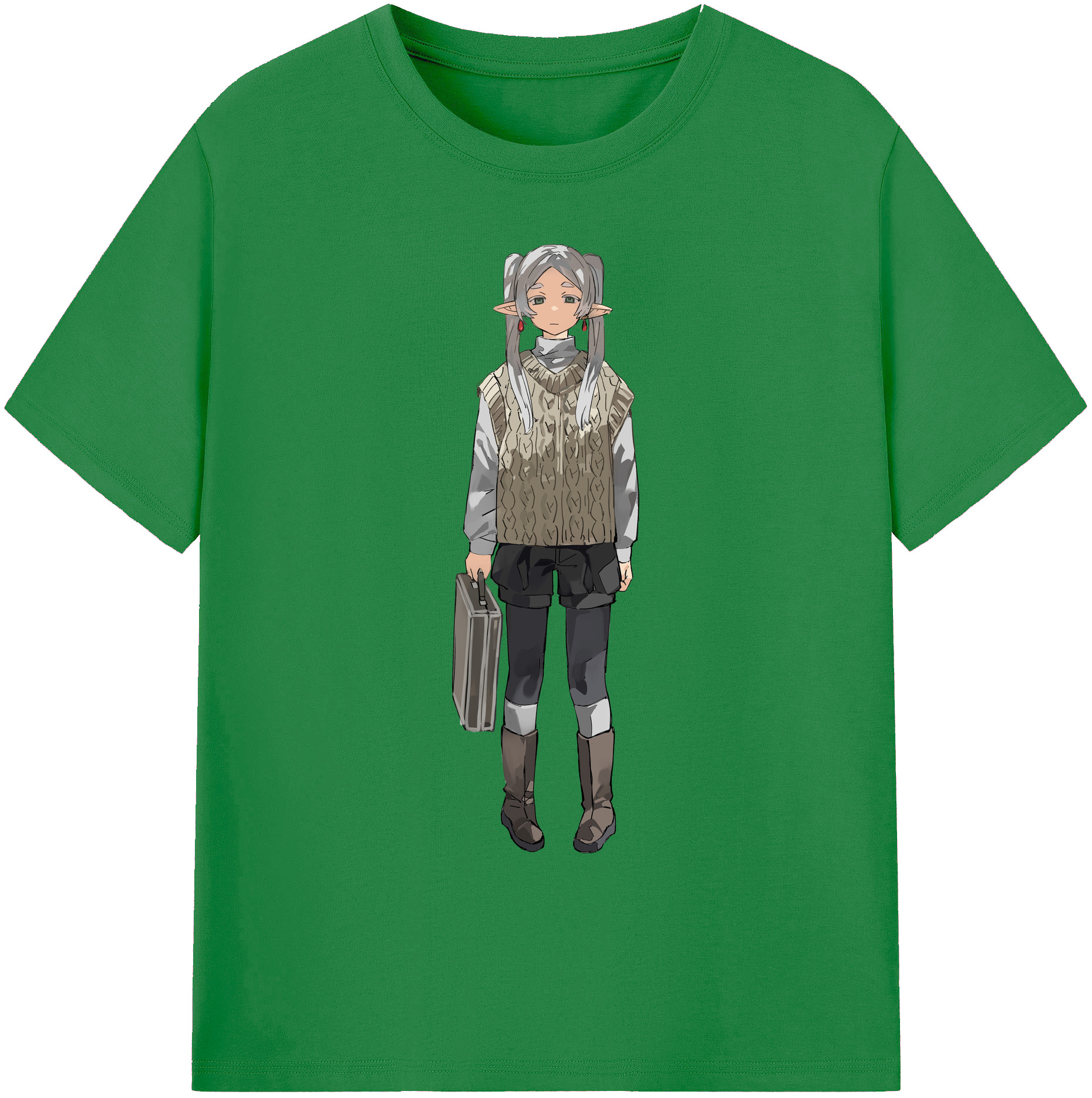 （画像用） 葬送のフリーレン Frieren 綿100％ メンズ半袖Tシャツ｜肌触りやわらか＆通気性