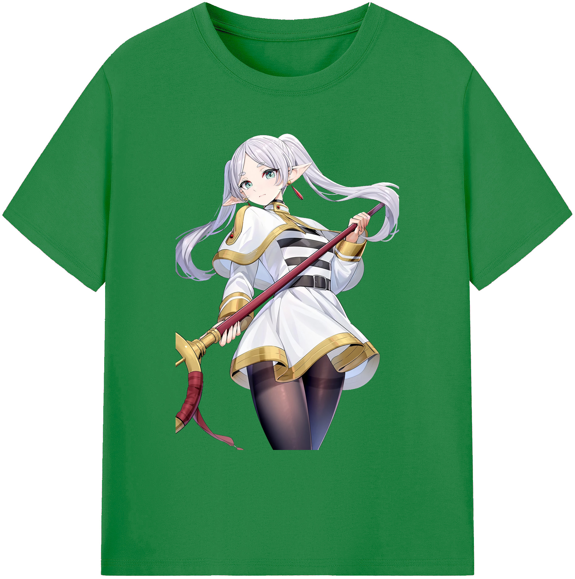 （画像用） 葬送のフリーレン Frieren 綿100％ メンズ半袖Tシャツ｜肌触りやわらか＆通気性