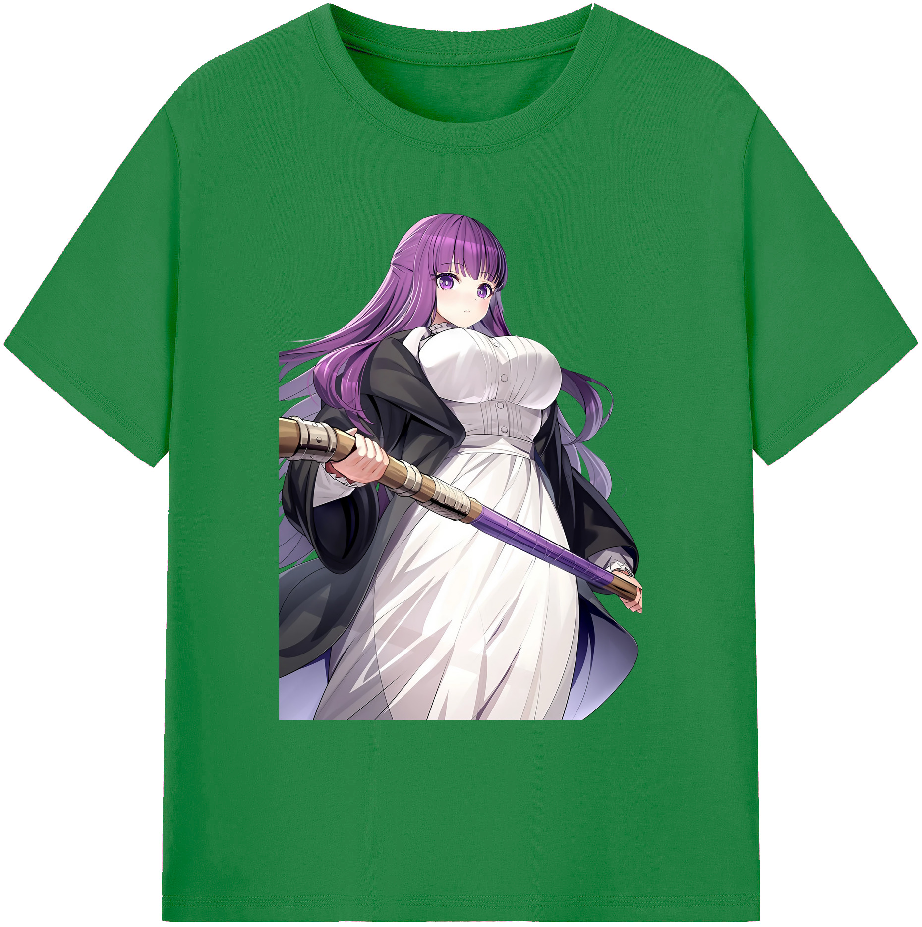 （画像用） 葬送のフリーレン Frieren 綿100％ メンズ半袖Tシャツ｜肌触りやわらか＆通気性