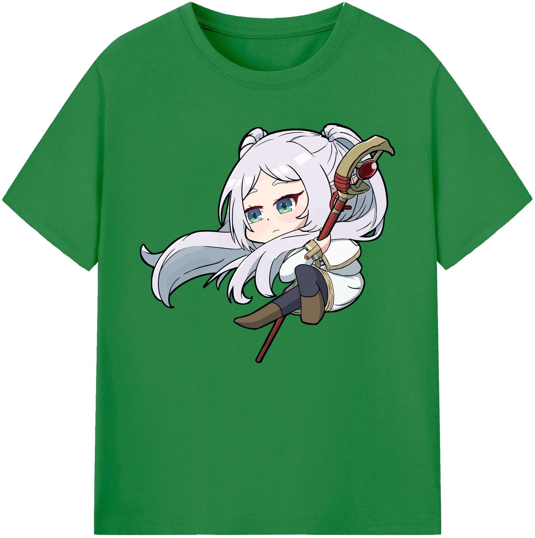 （画像用） 葬送のフリーレン Frieren 綿100％ メンズ半袖Tシャツ｜肌触りやわらか＆通気性