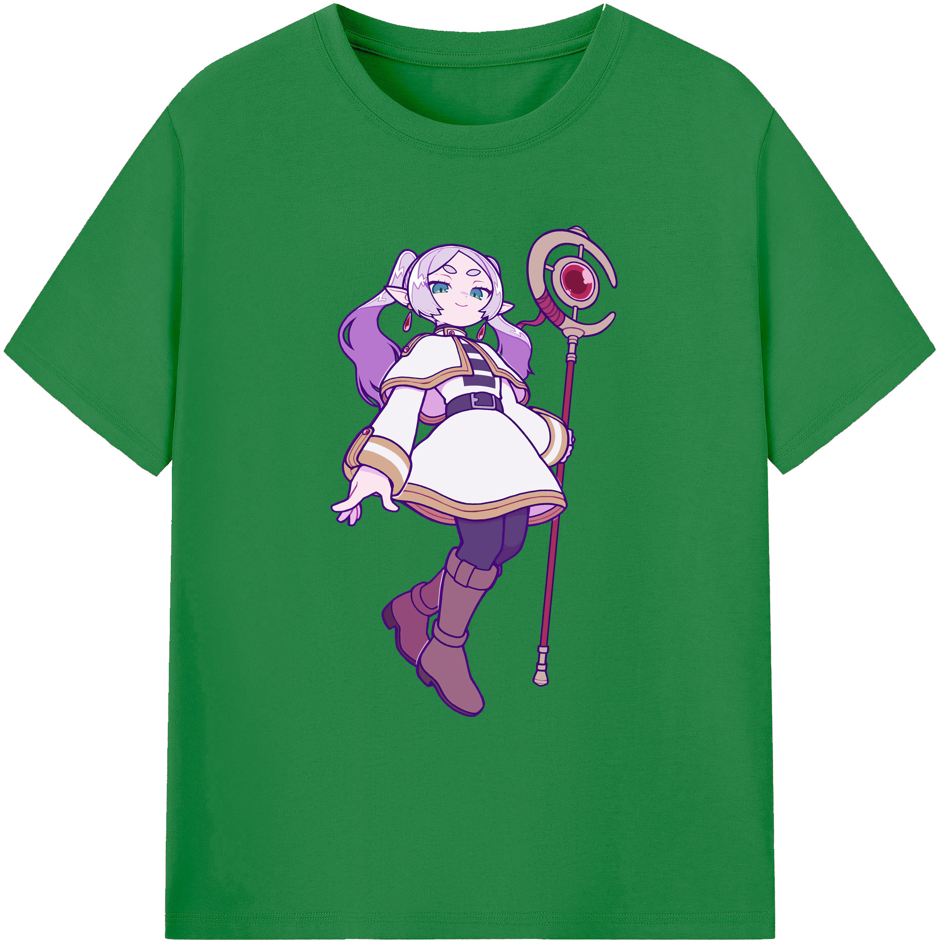 （画像用） 葬送のフリーレン Frieren 綿100％ メンズ半袖Tシャツ｜肌触りやわらか＆通気性
