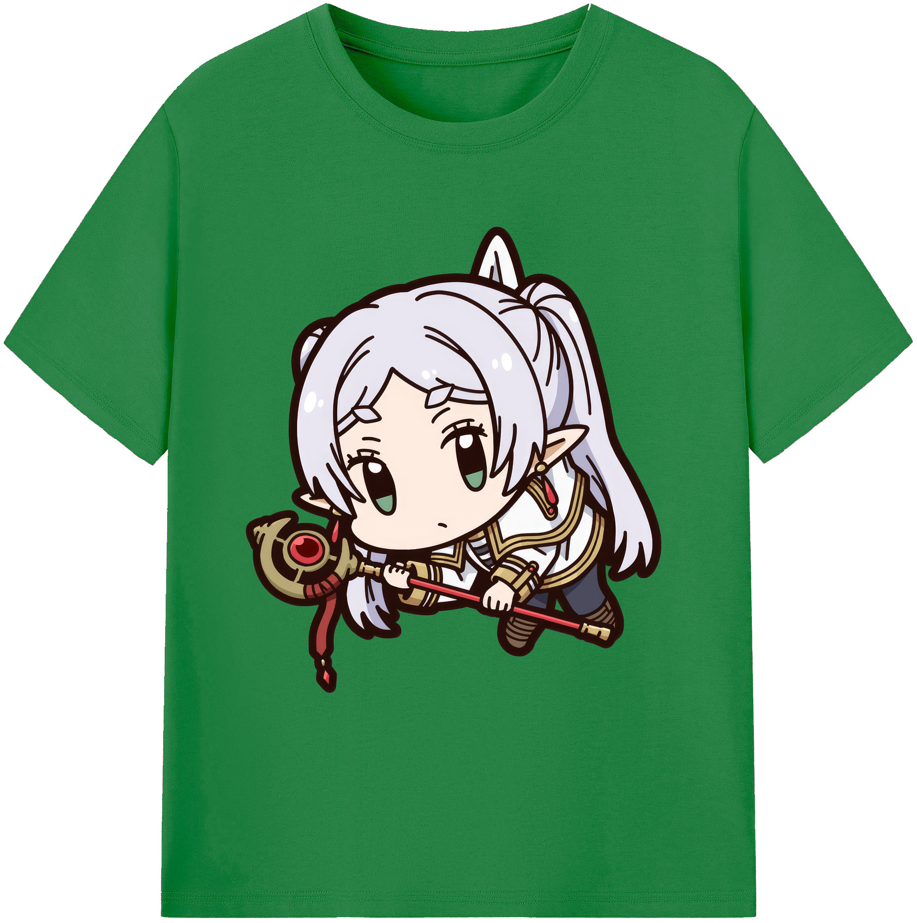 （画像用） 葬送のフリーレン Frieren 綿100％ メンズ半袖Tシャツ｜肌触りやわらか＆通気性